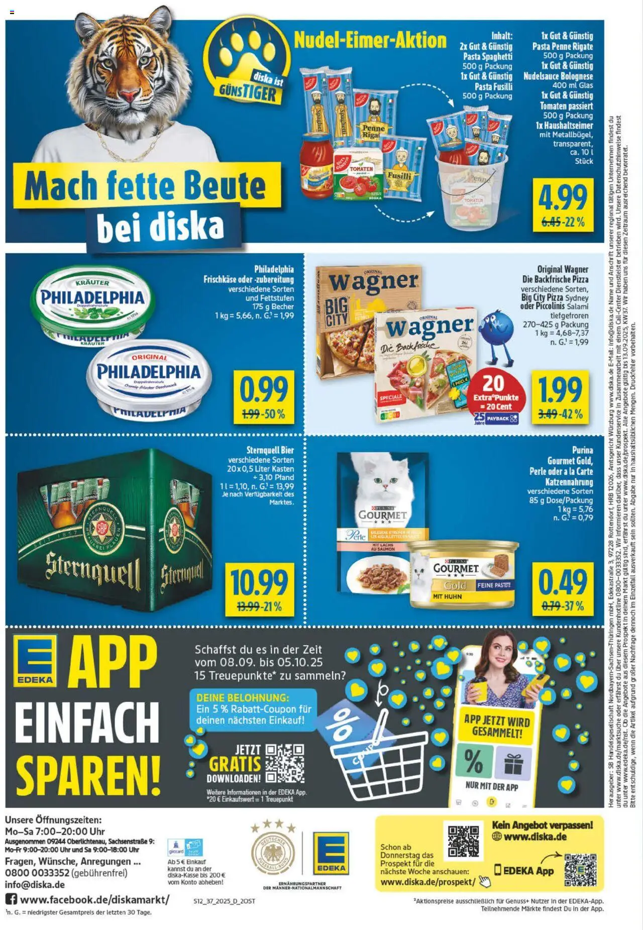 Diska Prospekt 	 – gültig ab 08.09.2025 | Seite: 12 | Produkte: Bier, Lachs, Piccolinis, Frischkase