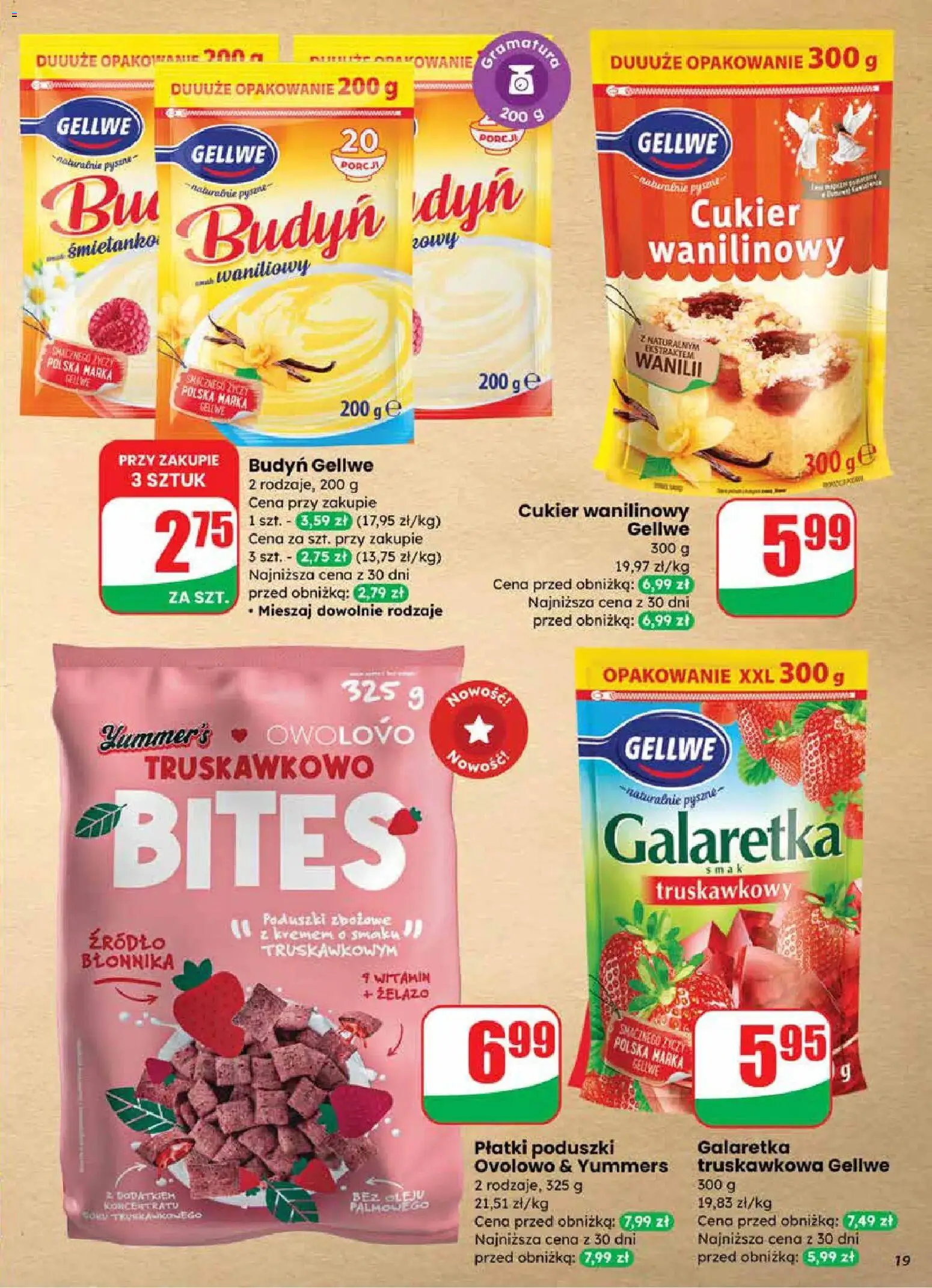 Dino gazetka od 18.03.2026 | Strona: 19 | Produkty: Galaretka, Żelazo, Cukier wanilinowy, Płatki