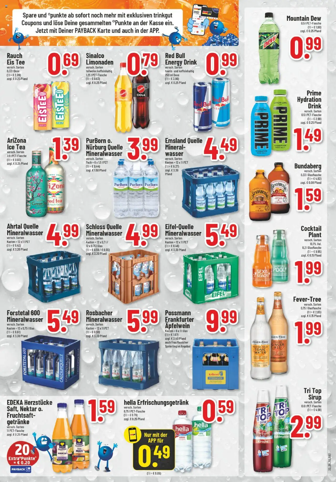 Trinkgut Prospekt - gültig ab dem 04.08.2025 | Seite: 3 | Produkte: Sinalco, Energy, Mineralwasser, Tee