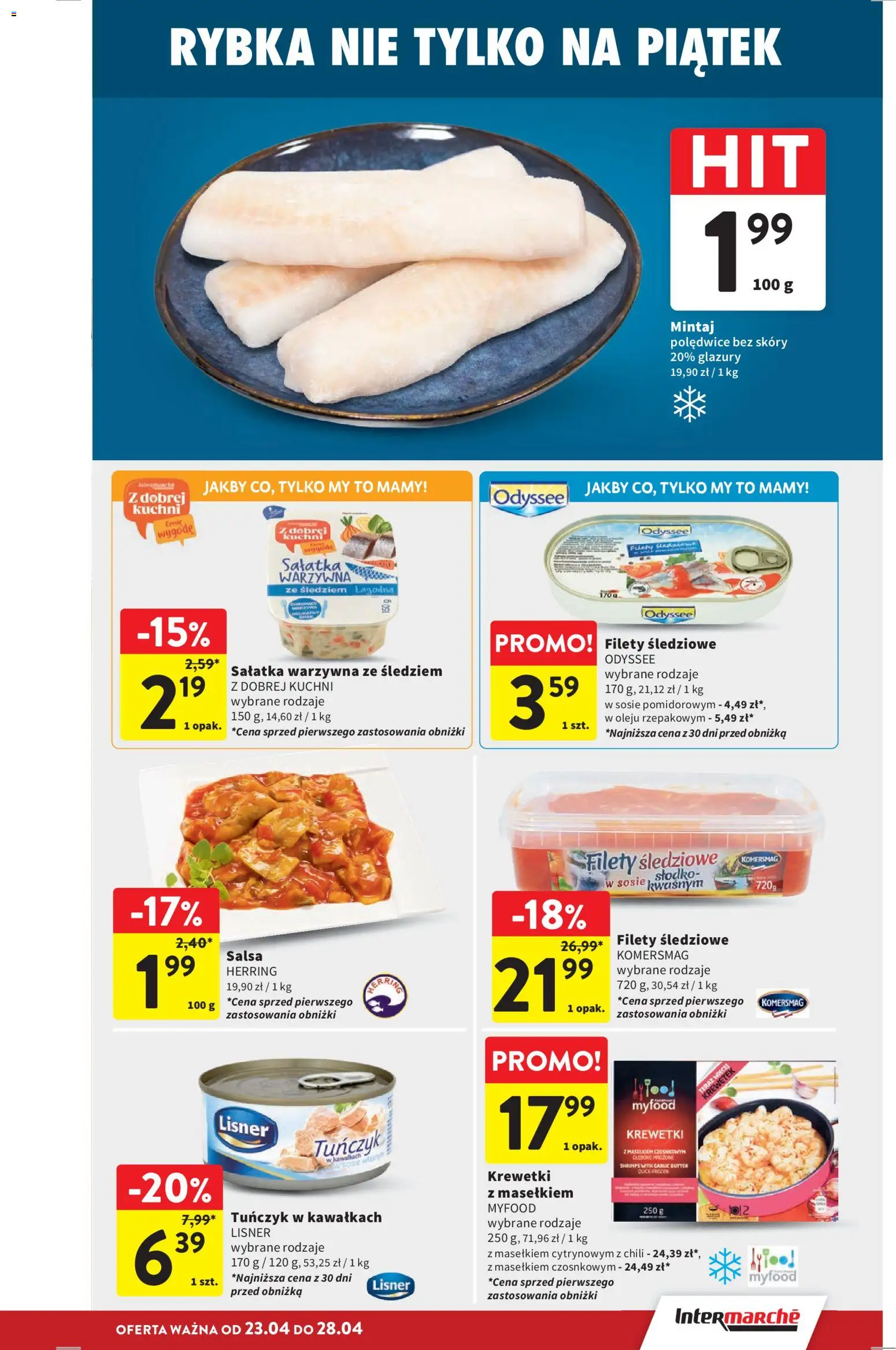 Intermarche gazetka od 23.04.2026 | Strona: 29 | Produkty: Chili, Krewetki, Mintaj, Tuńczyk