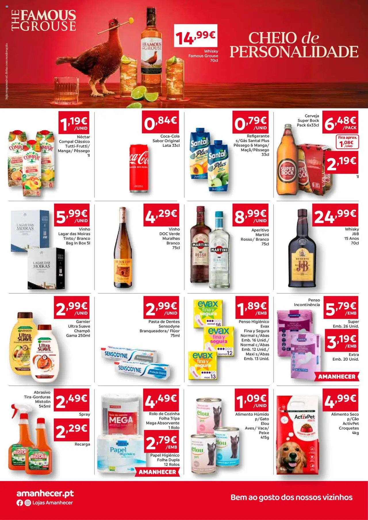 Amanhecer Folheto Madeira │ válido de 14.08.2025 | Página: 4 | Produtos: Whisky, Super bock, Pasta de dentes, Peixe