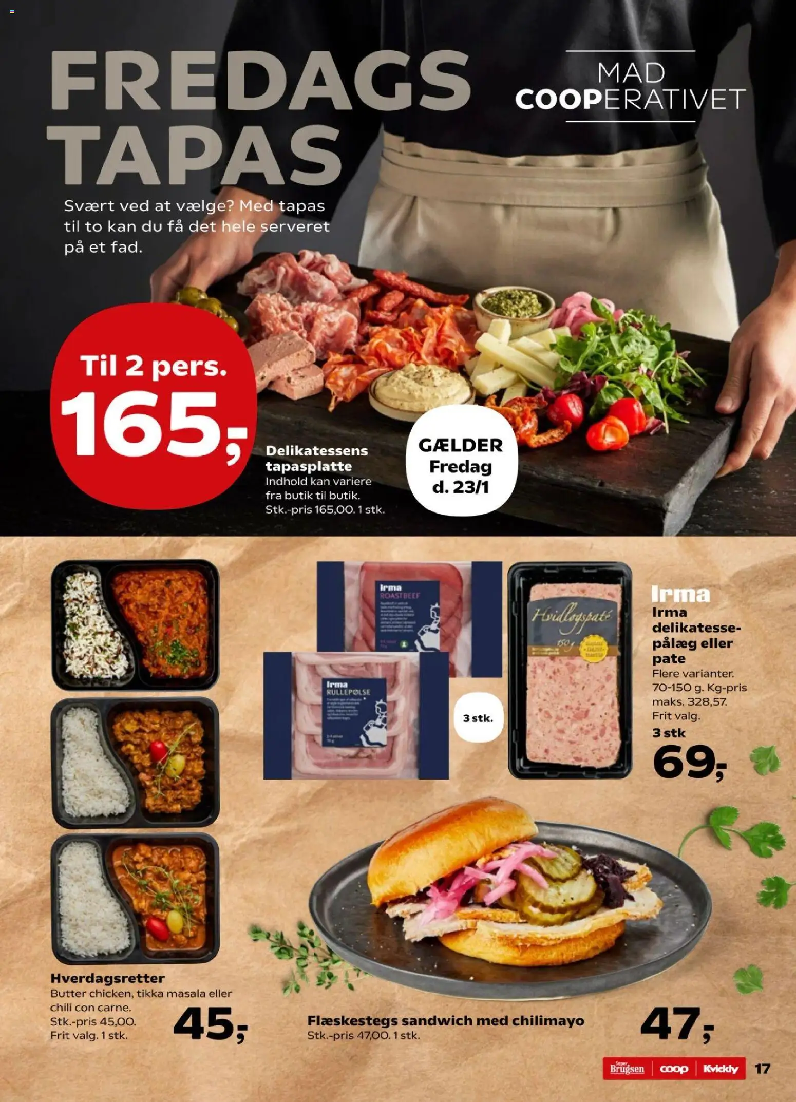 Super Brugsen tilbudsavis – gyldig fra 22.01.2026 | Side: 17 | Produkter: Paté, Pålæg, Rullepølse, Roastbeef