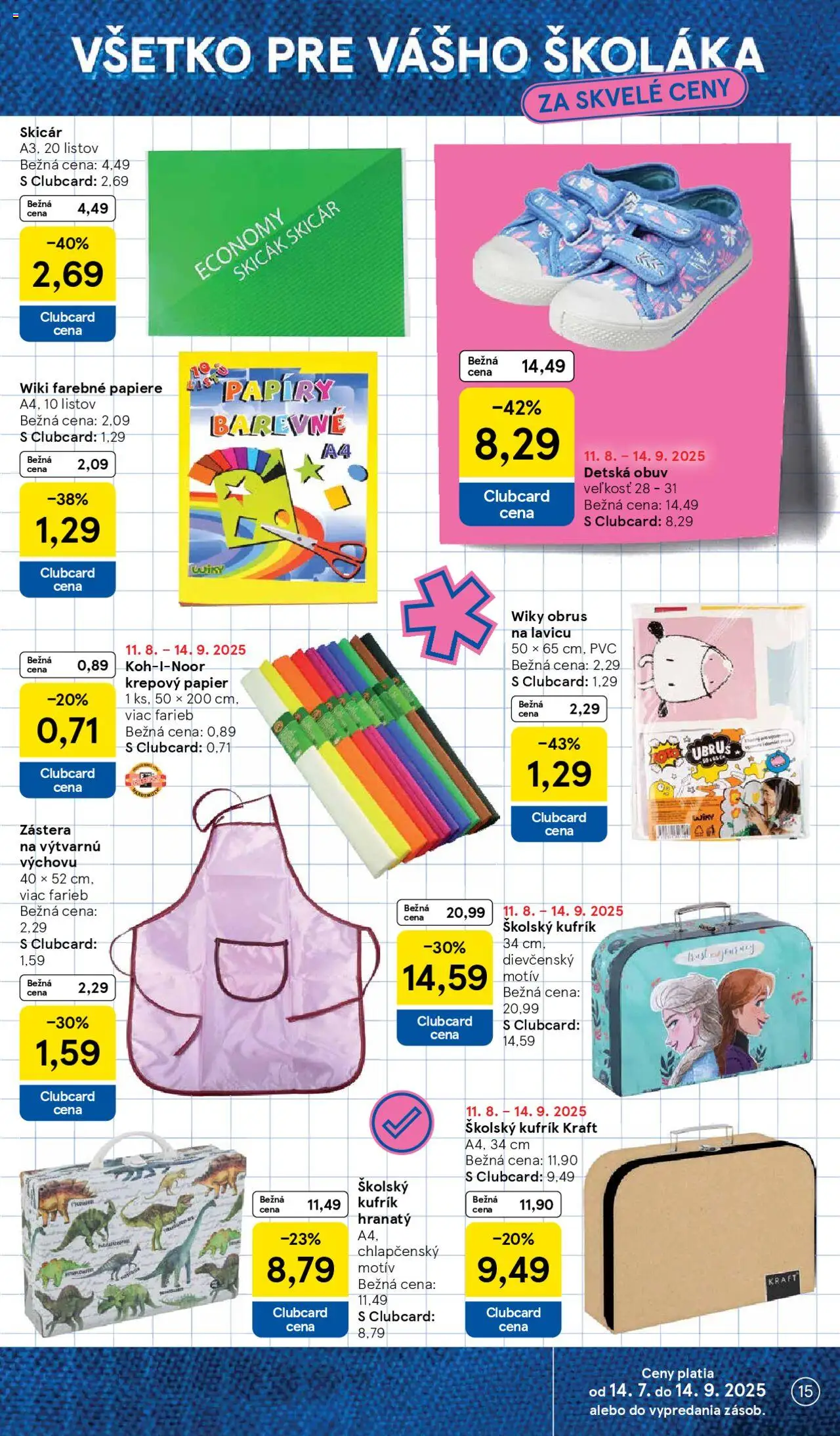 Tesco všetko pre vášho školáka │ platný od 11.08.2025 | Strana: 15