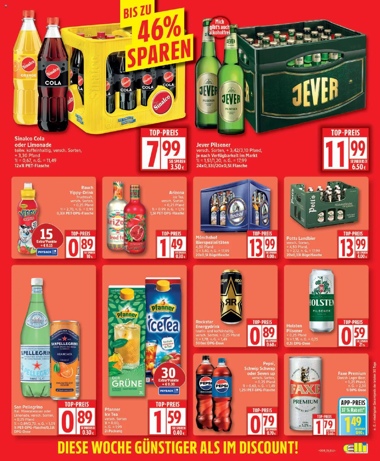 Elli Markt Prospekt 	 – gültig ab 16.02.2026 | Seite: 13 | Produkte: Rockstar, Limonade, Mineralwasser, Zitrone