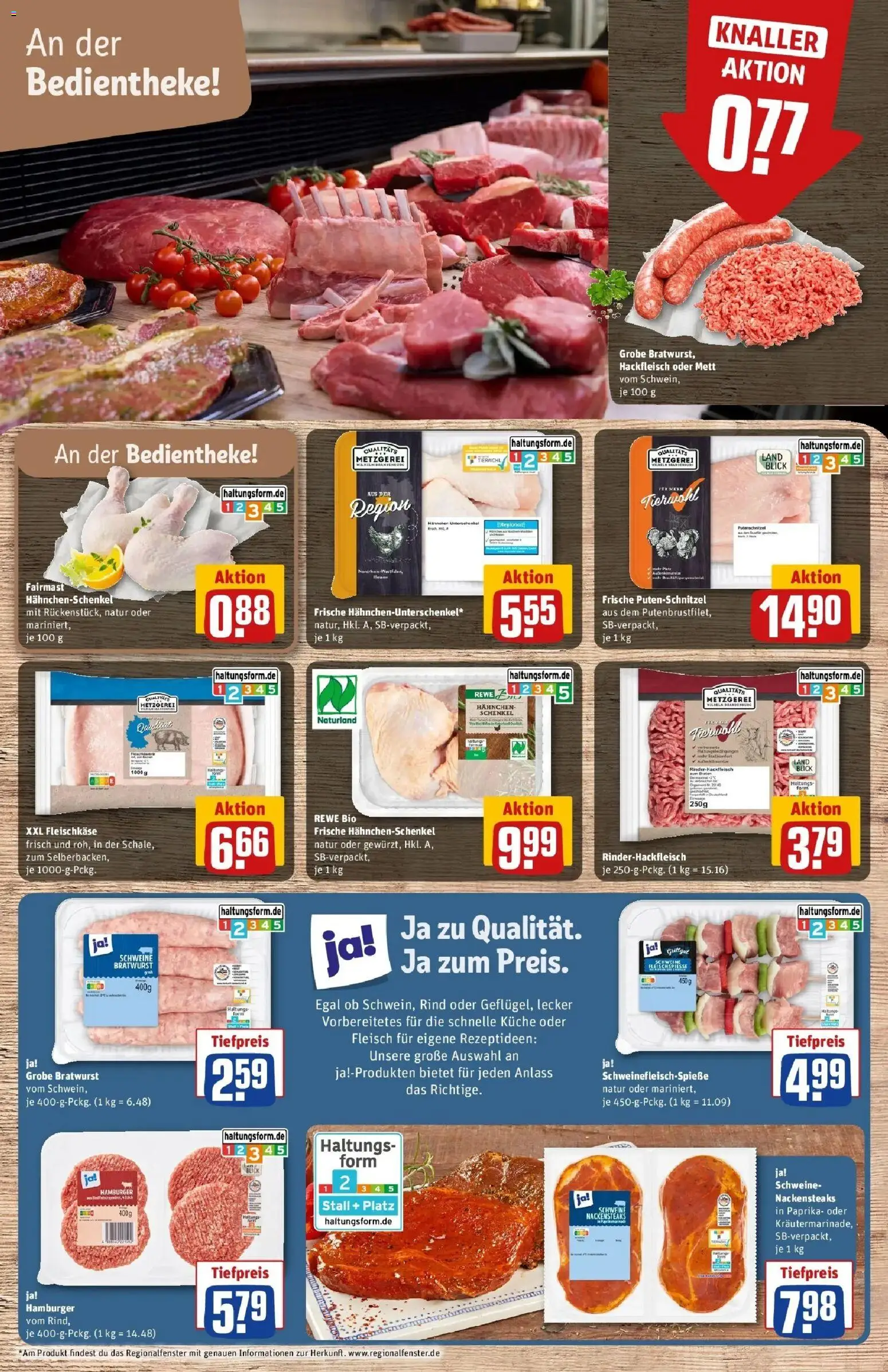 Rewe Prospekt Egelsbach	 – gültig ab 15.03.2026 | Seite: 10 | Produkte: Hahnchen, Hahnchenschenkel, Bratwurst, Putenschnitzel