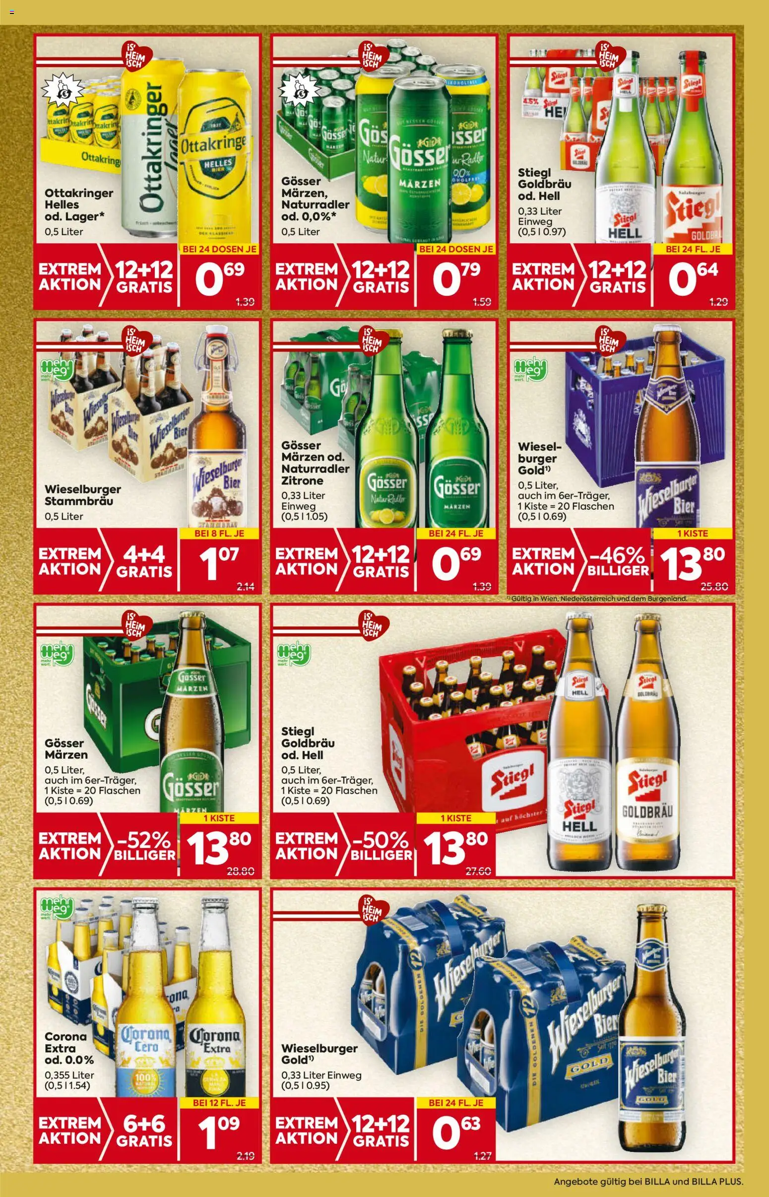 Billa AT akciós ujság - amely érvényes a következő dátumtól: 27.12.2025 | Oldal: 13 | Termékek: Radler, Gösser