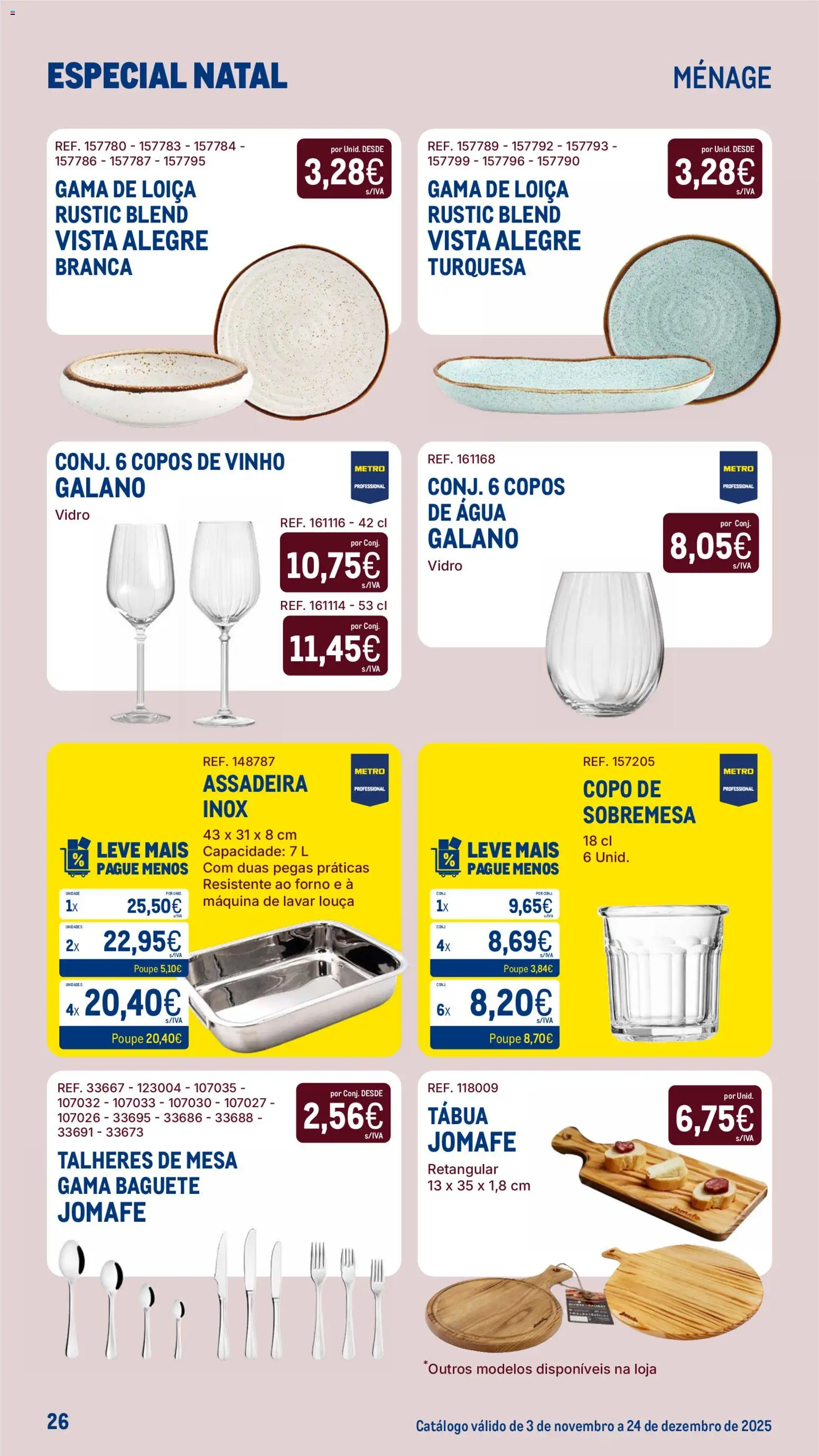 Makro Especial Natal │ válido de 03.11.2025 | Página: 26 | Produtos: Forno, Máquina de lavar, Mesa, Vinho