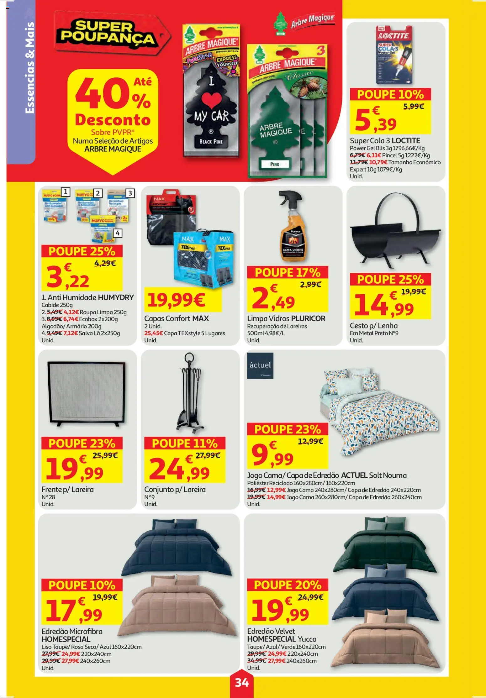 Auchan folheto │ válido de 29.01.2026 | Página: 34 | Produtos: Armário, Cama, Limpa vidros, Cabide