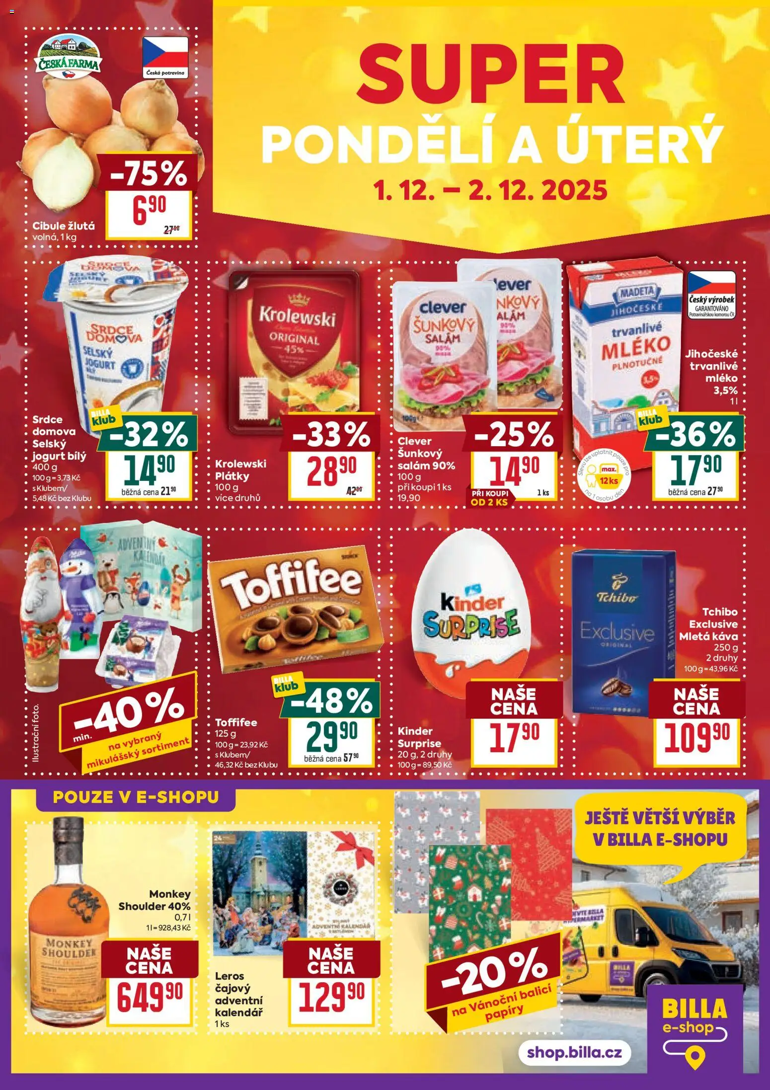 Billa Velký leták od 26.11.2025 | Strana: 38 | Produkty: Jogurt, Káva, Tchibo, Mletá káva