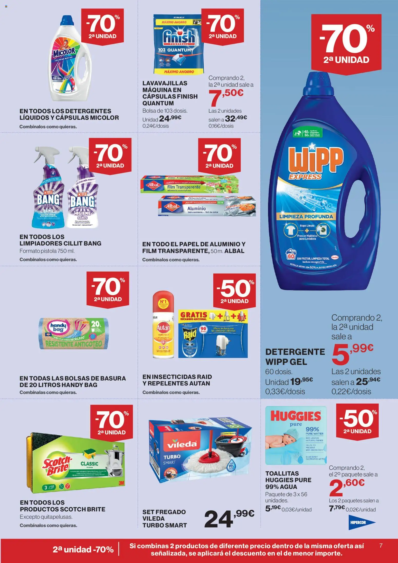 Hipercor catálogo │ válido desde el 23.04.2026 | Página: 7 | Productos: Detergente, Bolsa, Lavadora, Lavavajillas