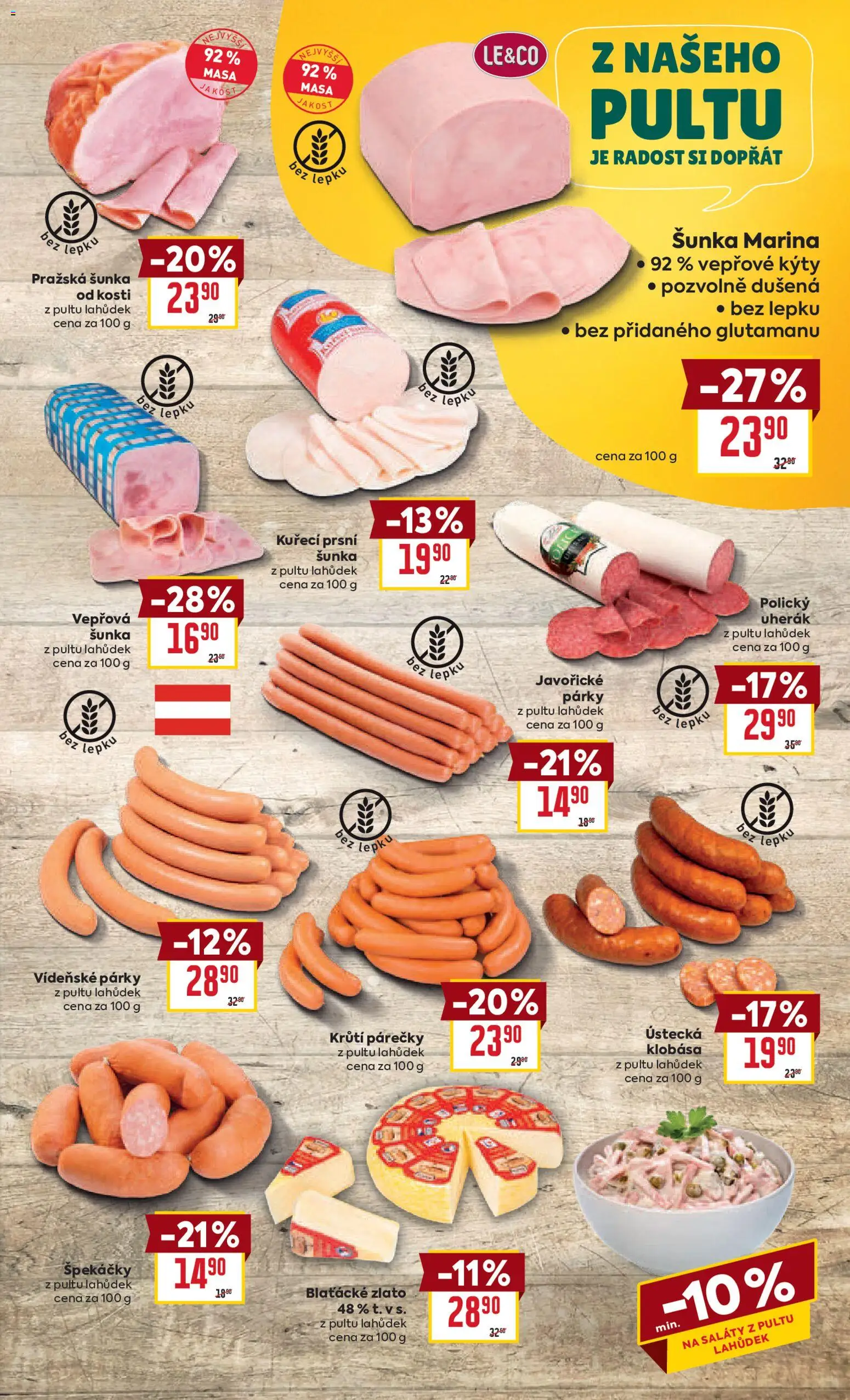 Billa Velký leták od 11.03.2026 | Strana: 11 | Produkty: Uherák, Saláty, Šunka, Párky