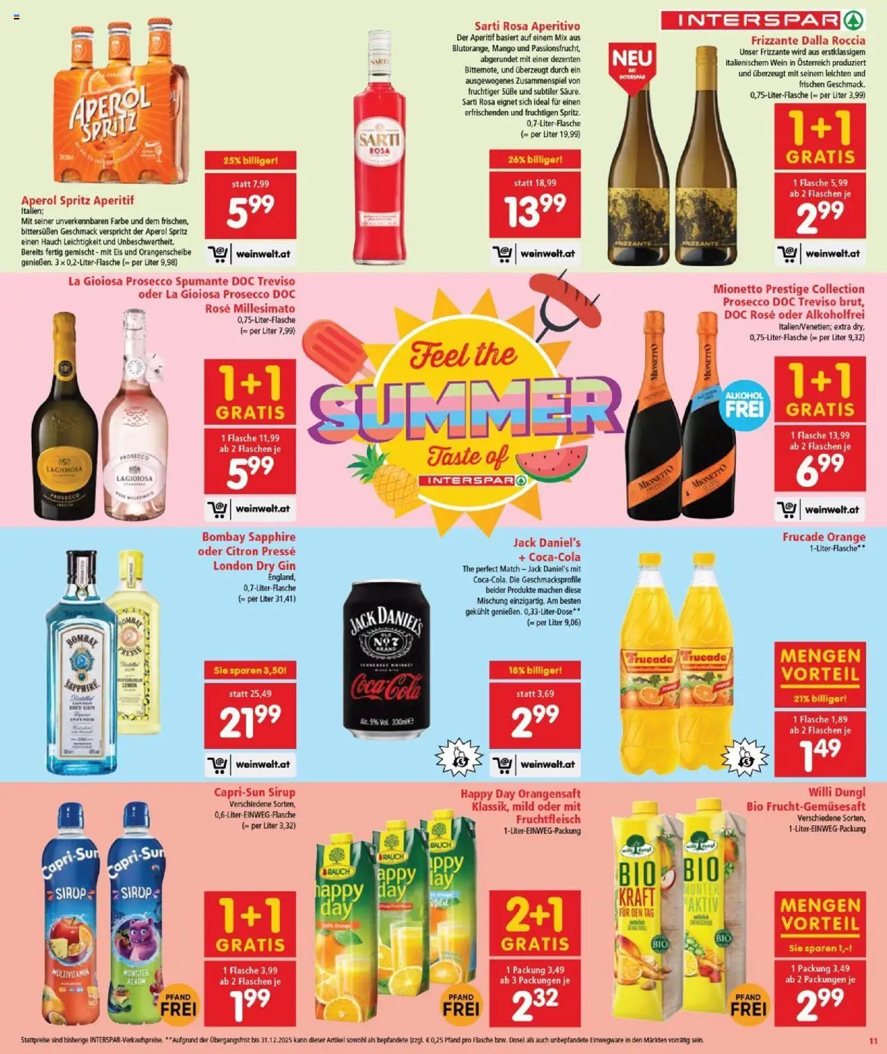 Interspar Flugblatt - Burgenland gültig ab 14.08.2025 | Seite: 11 | Produkte: Eis, Mango, Presse, Wein