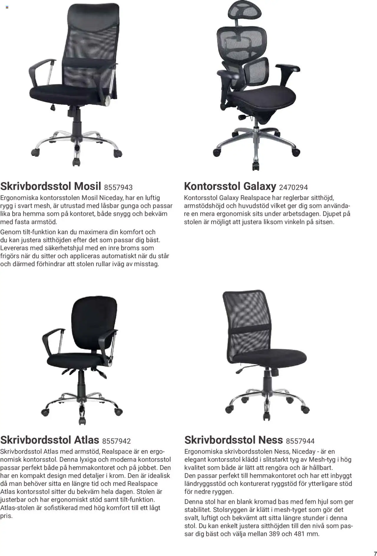 Office Depot reklamblad aktuell från 09.01.2024 | Sida: 7 | Produkter: Kontorsstol, Stol