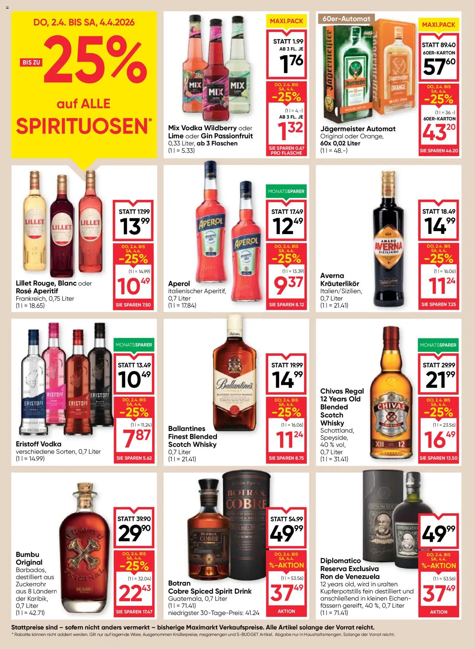 Maximarkt Flugblatt gültig ab 31.03.2026 | Seite: 16 | Produkte: Gin, Regal