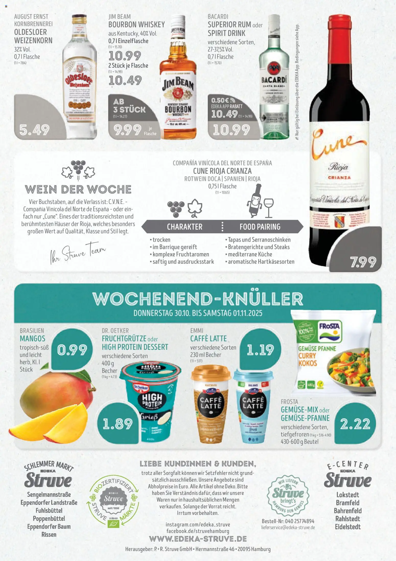 Edeka Struve Prospekt 	 – gültig ab 27.10.2025 | Seite: 16 | Produkte: Küche, Oldesloer, Frosta, Wein