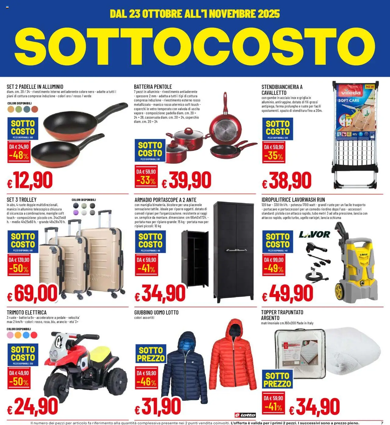 Volantino Galassia del 23.10.2025 | Pagina: 7 | Prodotti: Tubo, Padella, Armadio, Batteria