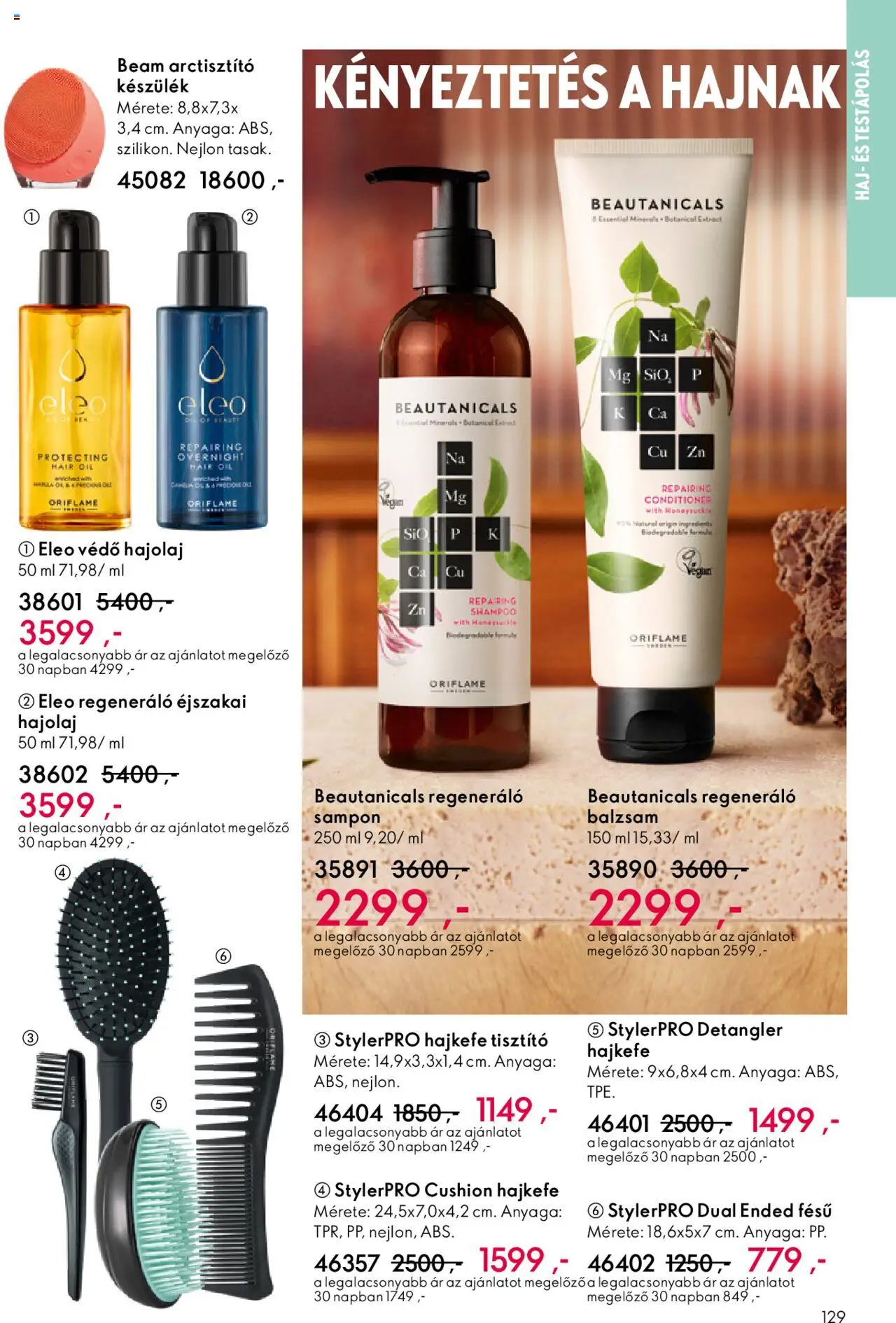 Oriflame akciós ujság - amely érvényes a következő dátumtól: 01.10.2025 | Oldal: 129 | Termékek: Sampon, Hajolaj, Vegán