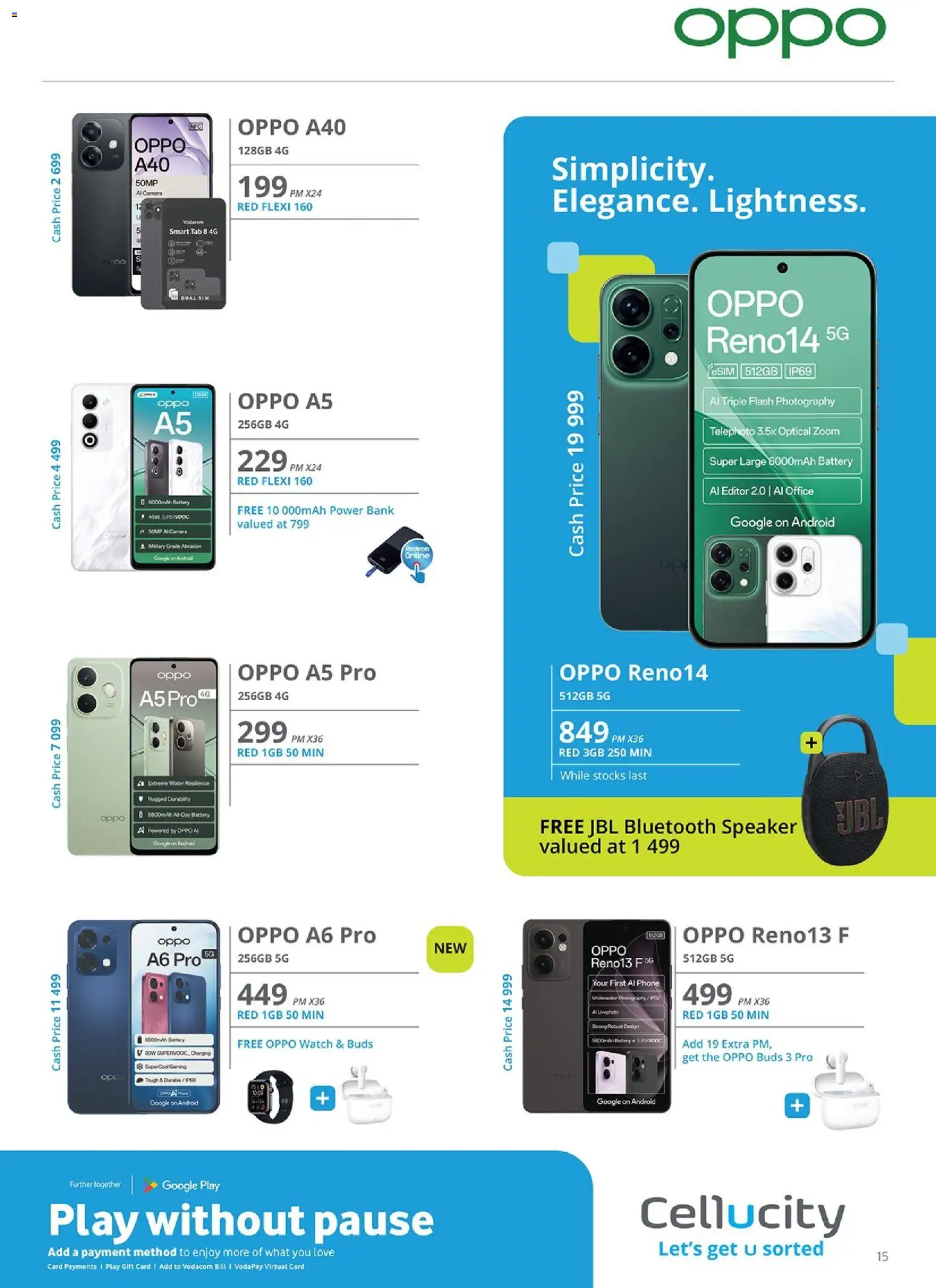 New Cellucity catalogue – valid from 09.12.2025 | Page: 15 | Products: Sim, Phone, Gift card, Camera