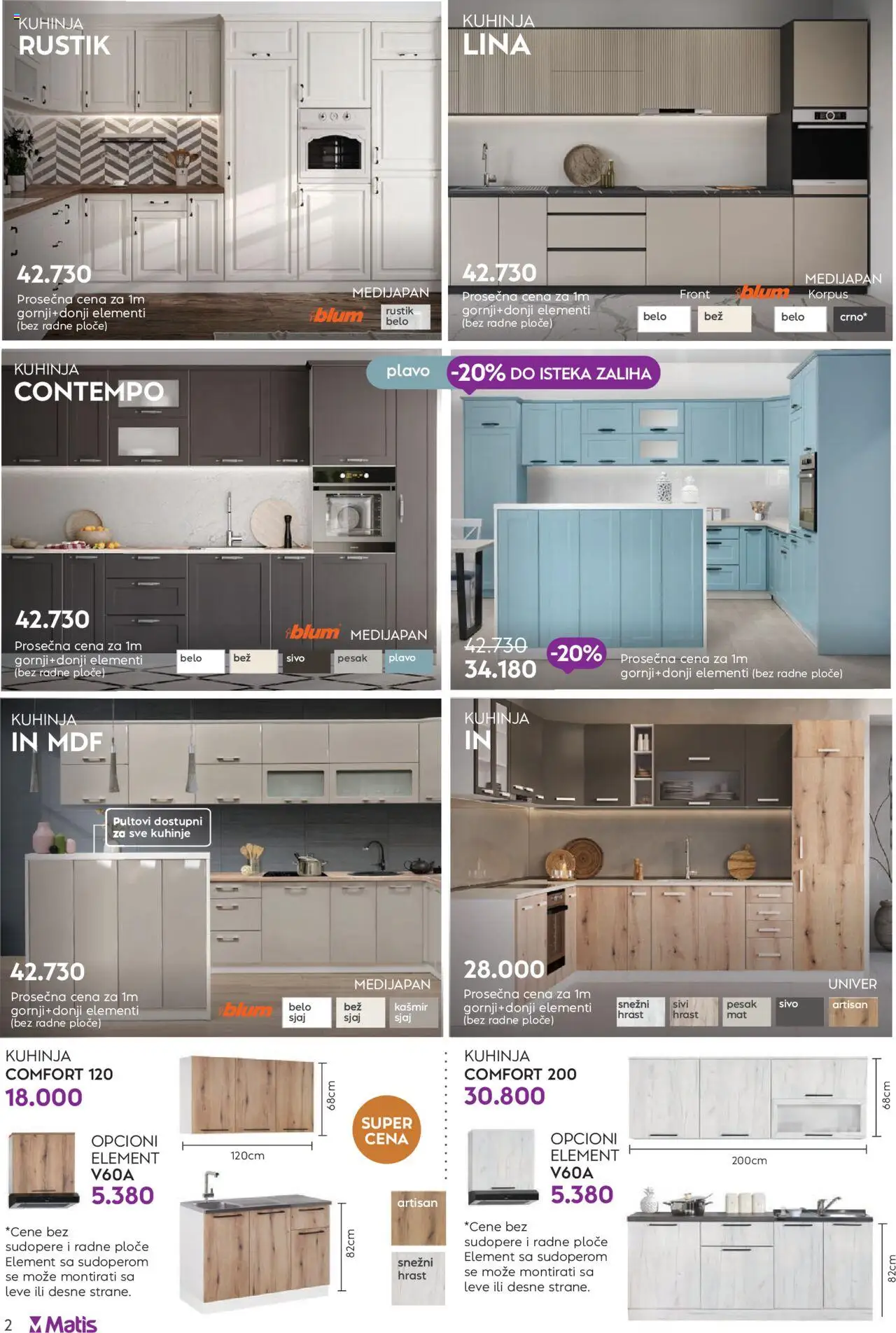 Matis katalog - važi od 01.08.2025 | Strana: 2 | Proizvode: Kuhinja