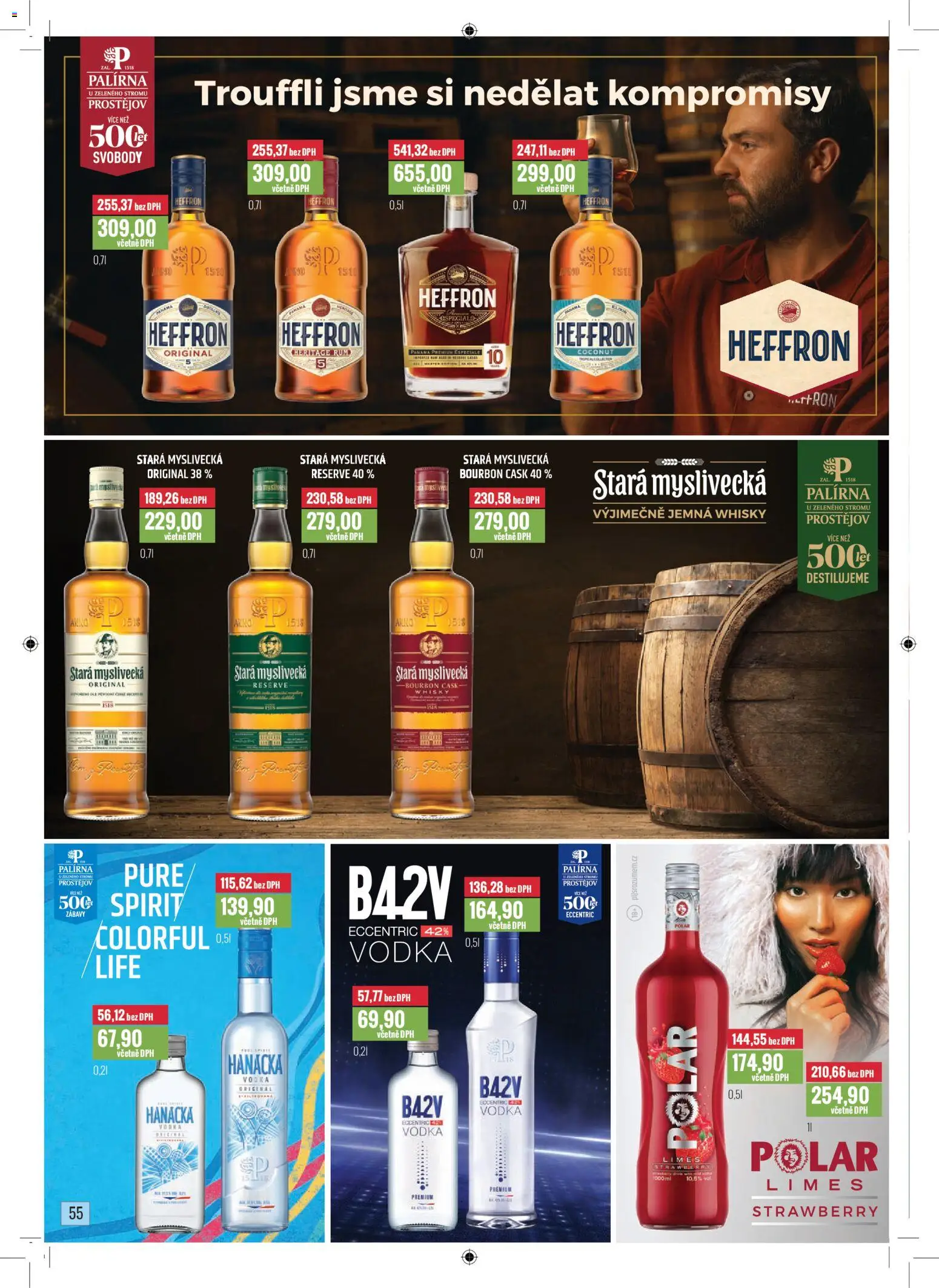 Ratio leták od 01.01.2026 | Strana: 56 | Produkty: Rum, Heffron, Bourbon, Stará myslivecká