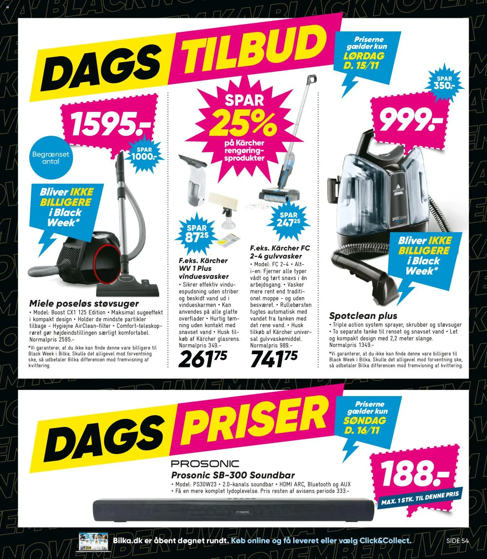 Bilka tilbudsavis – gyldig fra 14.11.2025 | Side: 3 | Produkter: Soundbar, Støvsuger