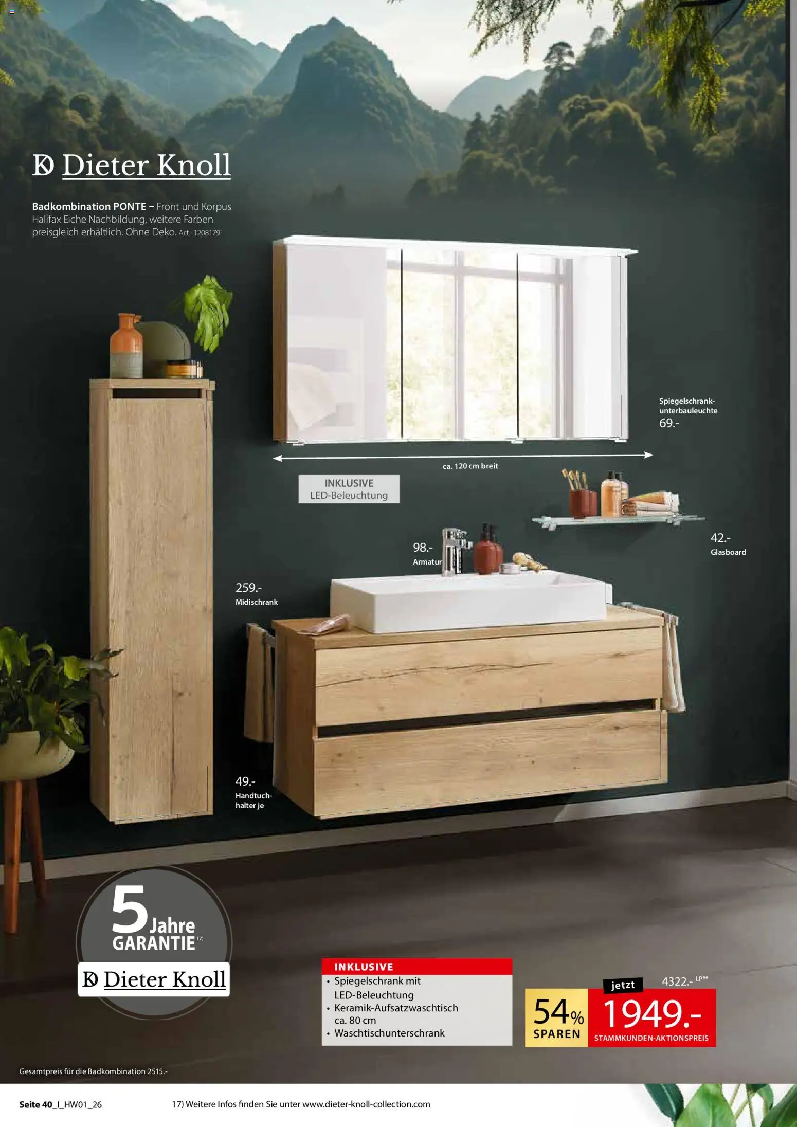 Zurbrüggen Hochwert Spezial – gültig ab 27.03.2026 | Seite: 40 | Produkte: Armatur, Spiegelschrank, Midischrank