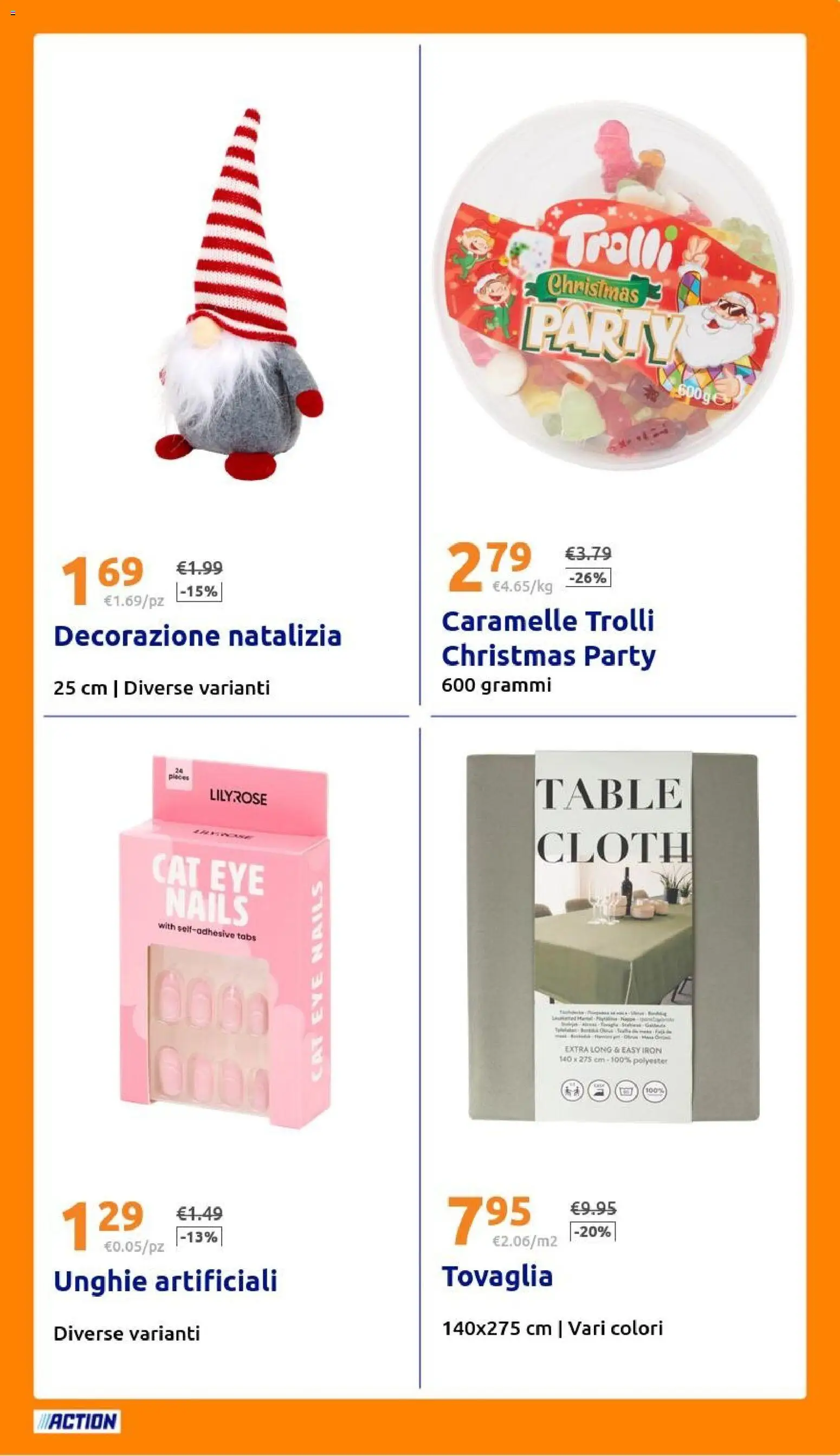 Volantino Action del 17.12.2025 | Pagina: 27 | Prodotti: Caramelle, Tovaglia