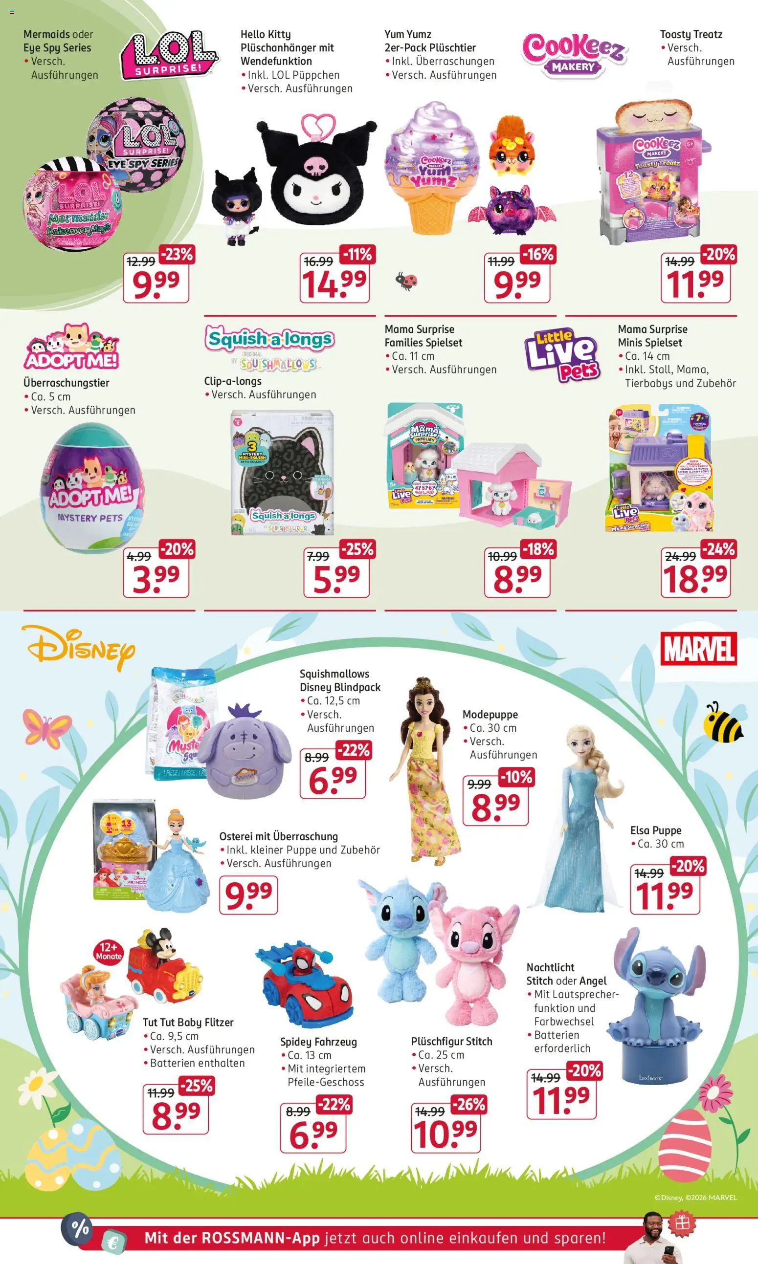 Rossmann Spiel & Spaß Angebote – gültig ab 23.03.2026 | Seite: 8 | Produkte: Lautsprecher, Batterien, Nachtlicht
