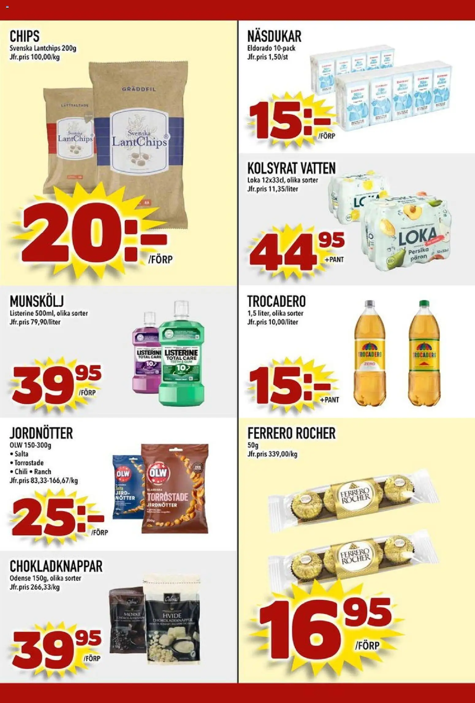 Din Mat reklamblad aktuell från 08.12.2025 | Sida: 7 | Produkter: Loka, Chips, Näsdukar, Gräddfil