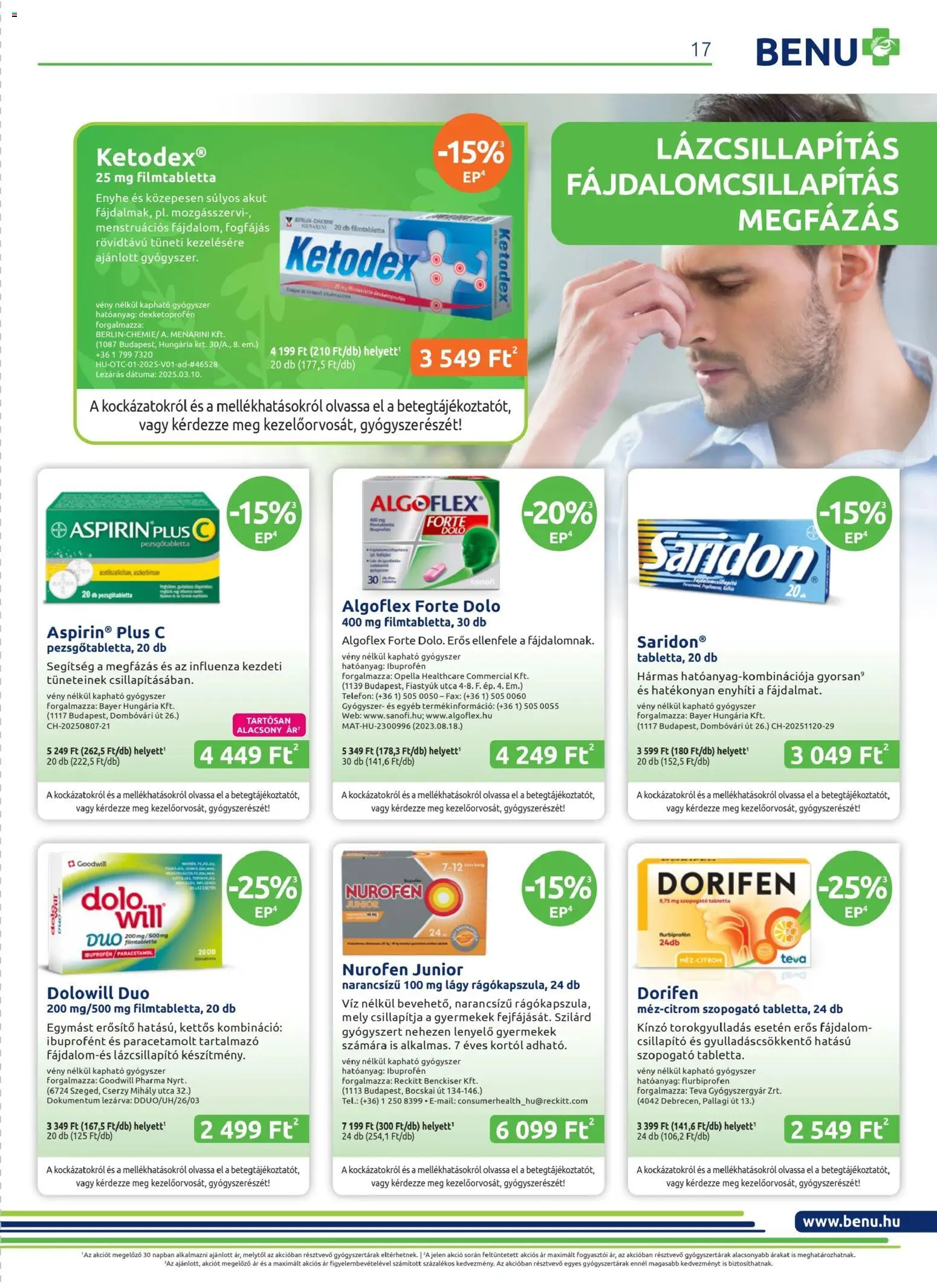 BENU Gyógyszertárak akciós ujság - amely érvényes a következő dátumtól: 04.04.2026 | Oldal: 17 | Termékek: Pezsgőtabletta, Erősítő