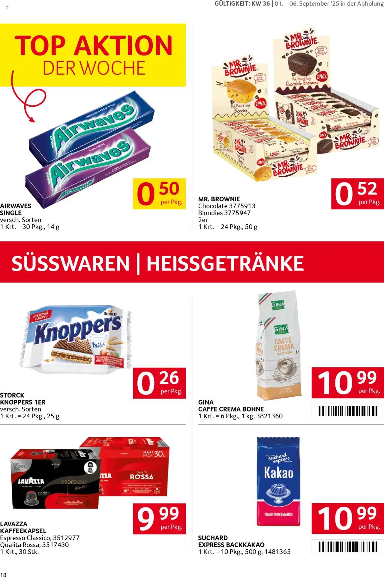 Transgourmet Flugblatt gültig ab 31.08.2025 | Seite: 18 | Produkte: Milch