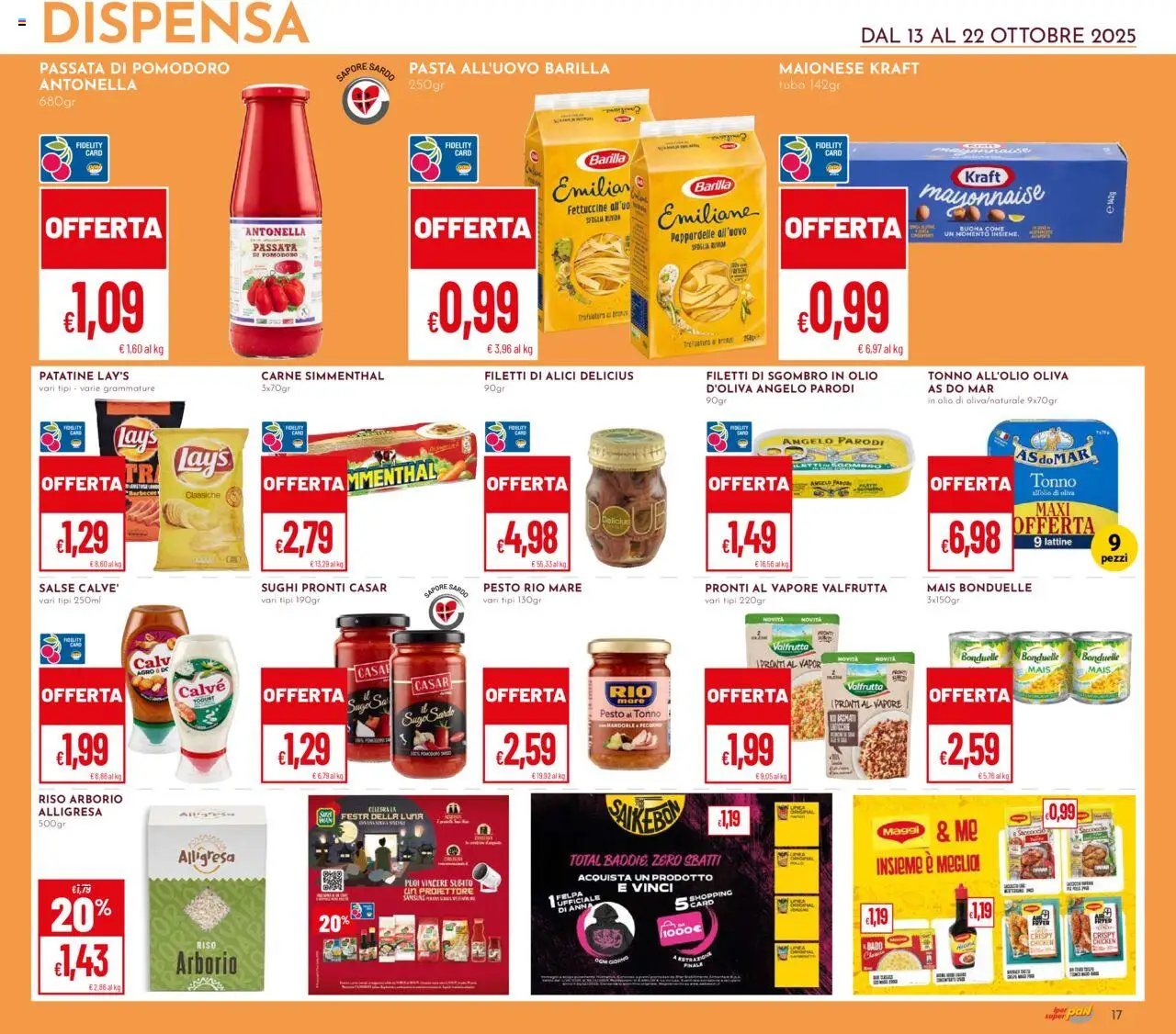 Volantino Pan del 13.10.2025 | Pagina: 17 | Prodotti: Patatine, Pomodoro, Pesto, Alici