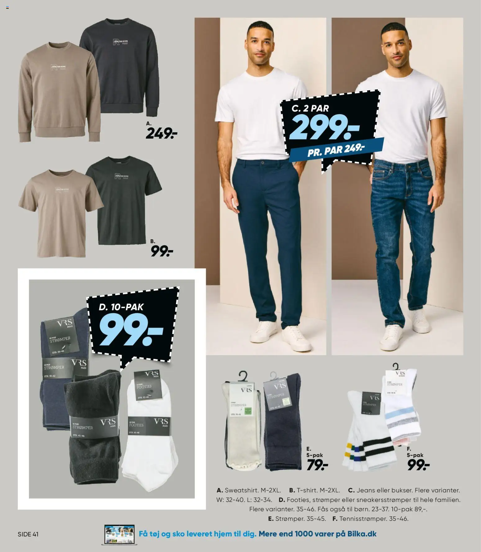 Bilka tilbudsavis – gyldig fra 30.01.2026 | Side: 19 | Produkter: Jeans, Strømper, Sko, Tøj