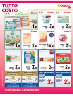 Anteprima del volantino GAMBERETTI CONAD, in salamoia, 230 g (sgocc. 125 g) valido a partire dal 05.12.2025 | Pagina: 2 | Prodotti: Mozzarella, Latte, Spinaci, Gamberetti