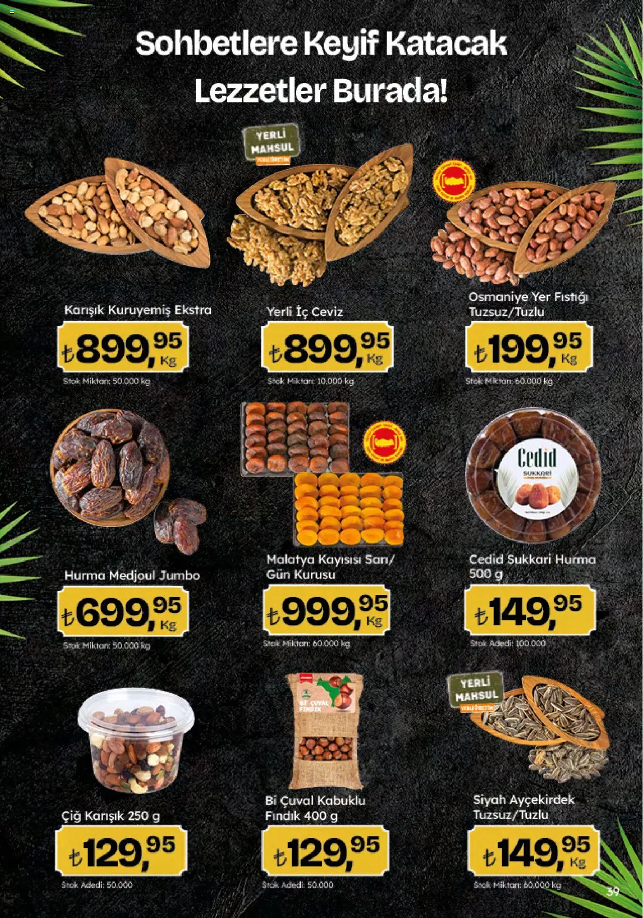 Migros Katalog - Migroskop - 09.10.2025 tarihinden itibaren geçerlidir | Sayfa: 39 | Ürünler: Fındık, Yer fıstığı, Hurma, Ceviz