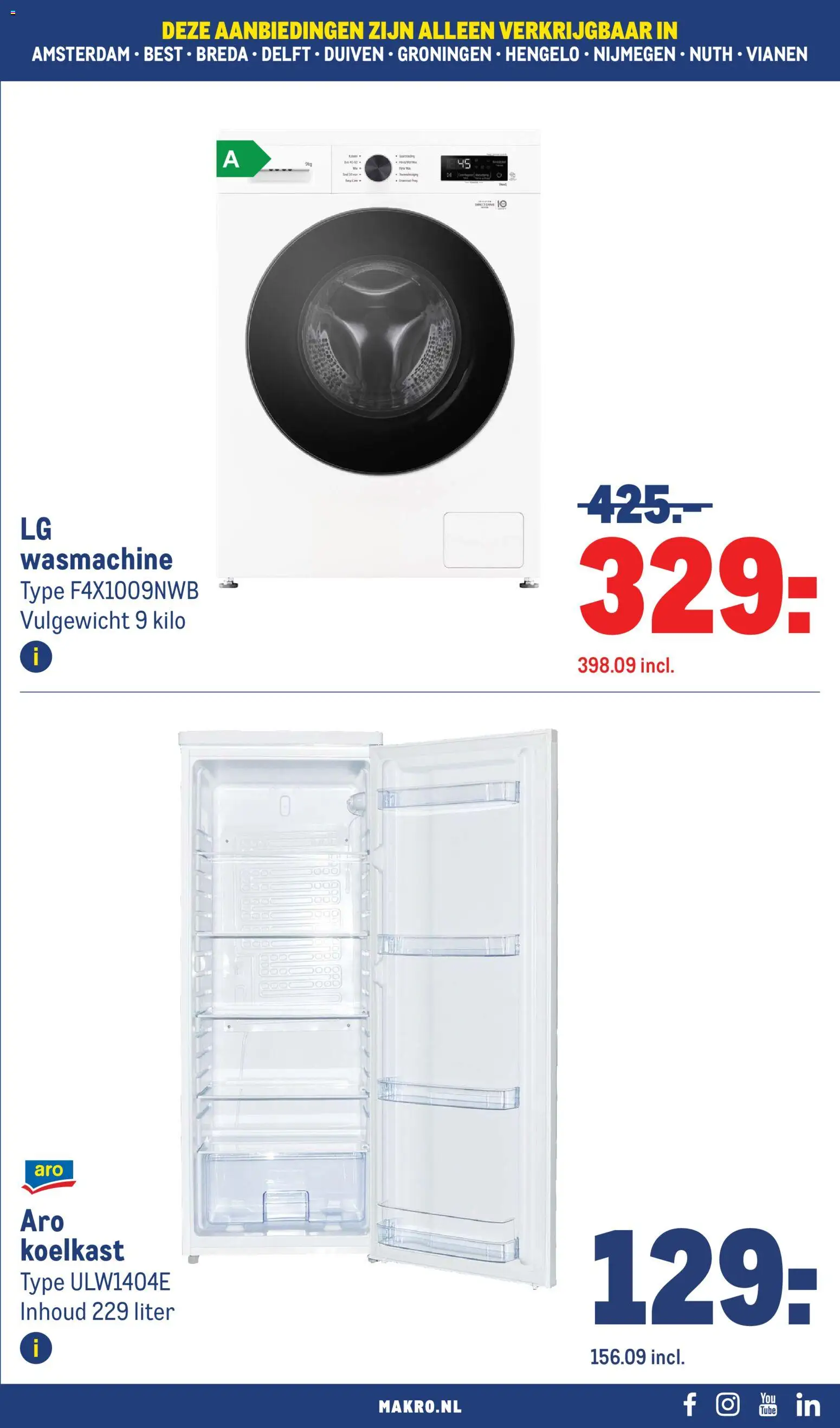 {H1} | Pagina: 27 | Producten: Koelkast, Wasmachine