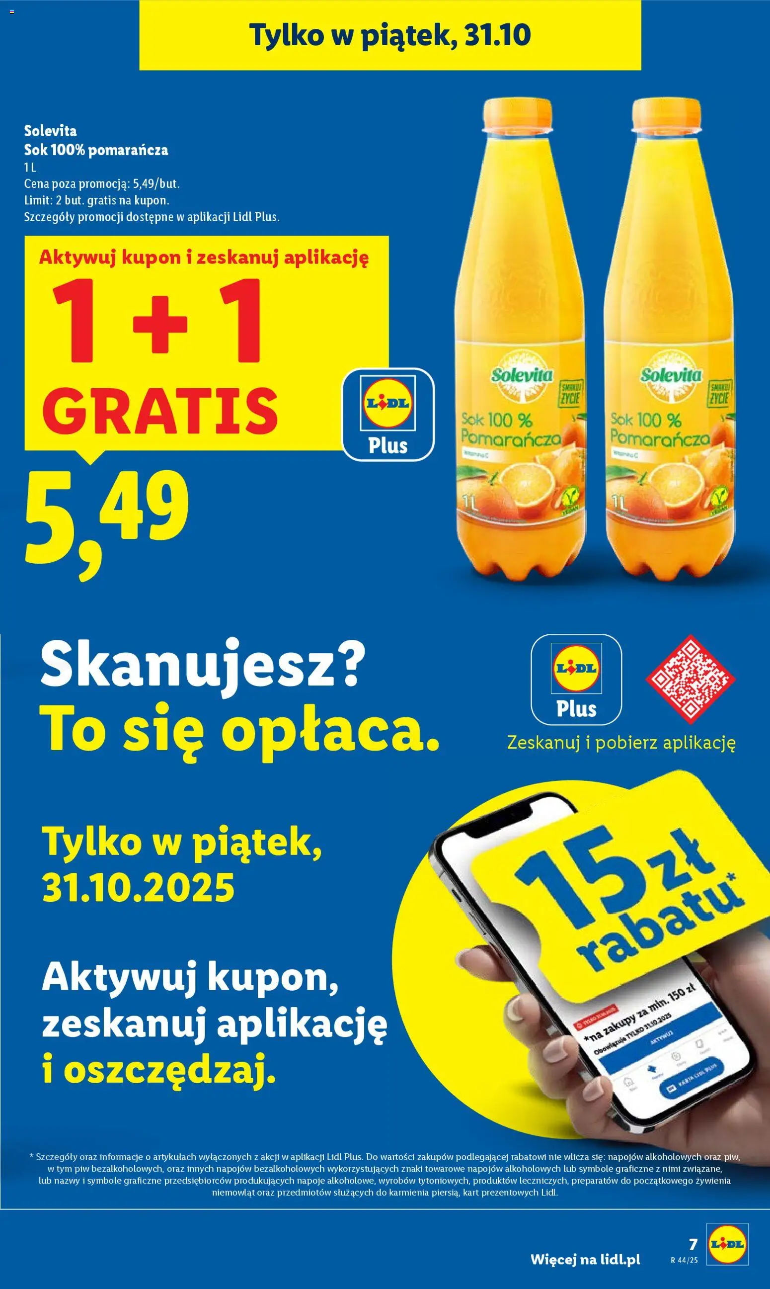Lidl Gazetka od 30.10.2025 | Strona: 7 | Produkty: Napoje, Sok