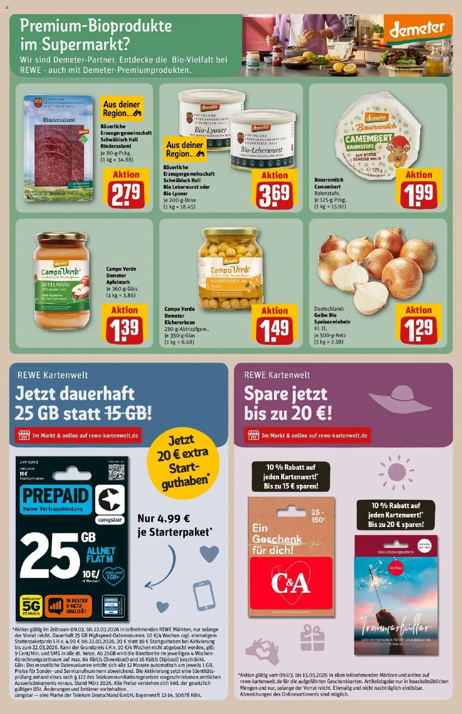 Rewe Prospekt Heppenheim	 – gültig ab 09.03.2026 | Seite: 27 | Produkte: Milch, Pommes, Apple, Salami