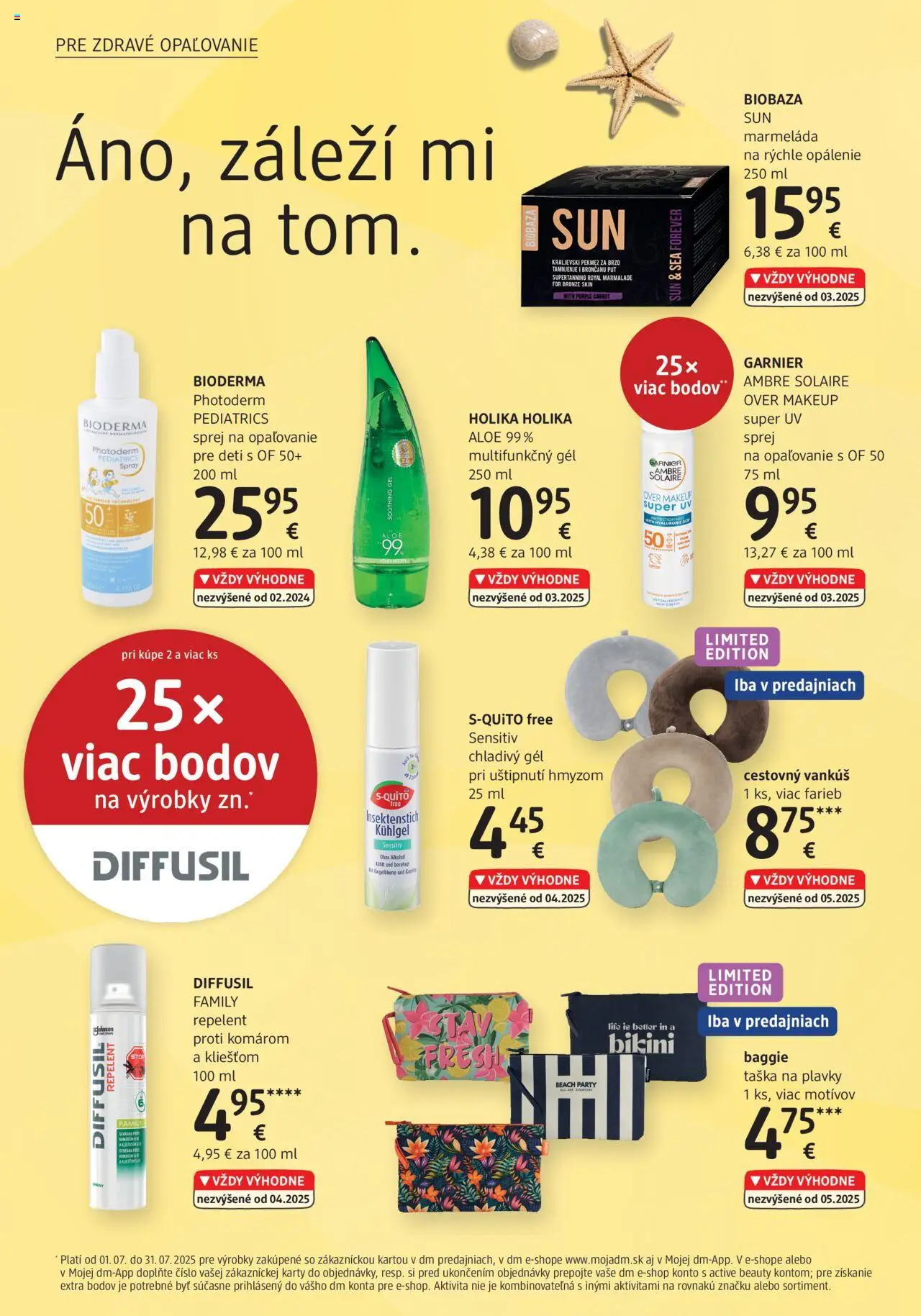 dm drogerie Journal Júl 2025 │ platný od 01.07.2025 | Strana: 6 | Produkty: Vankúš, Bioderma, Alkohol, Taška