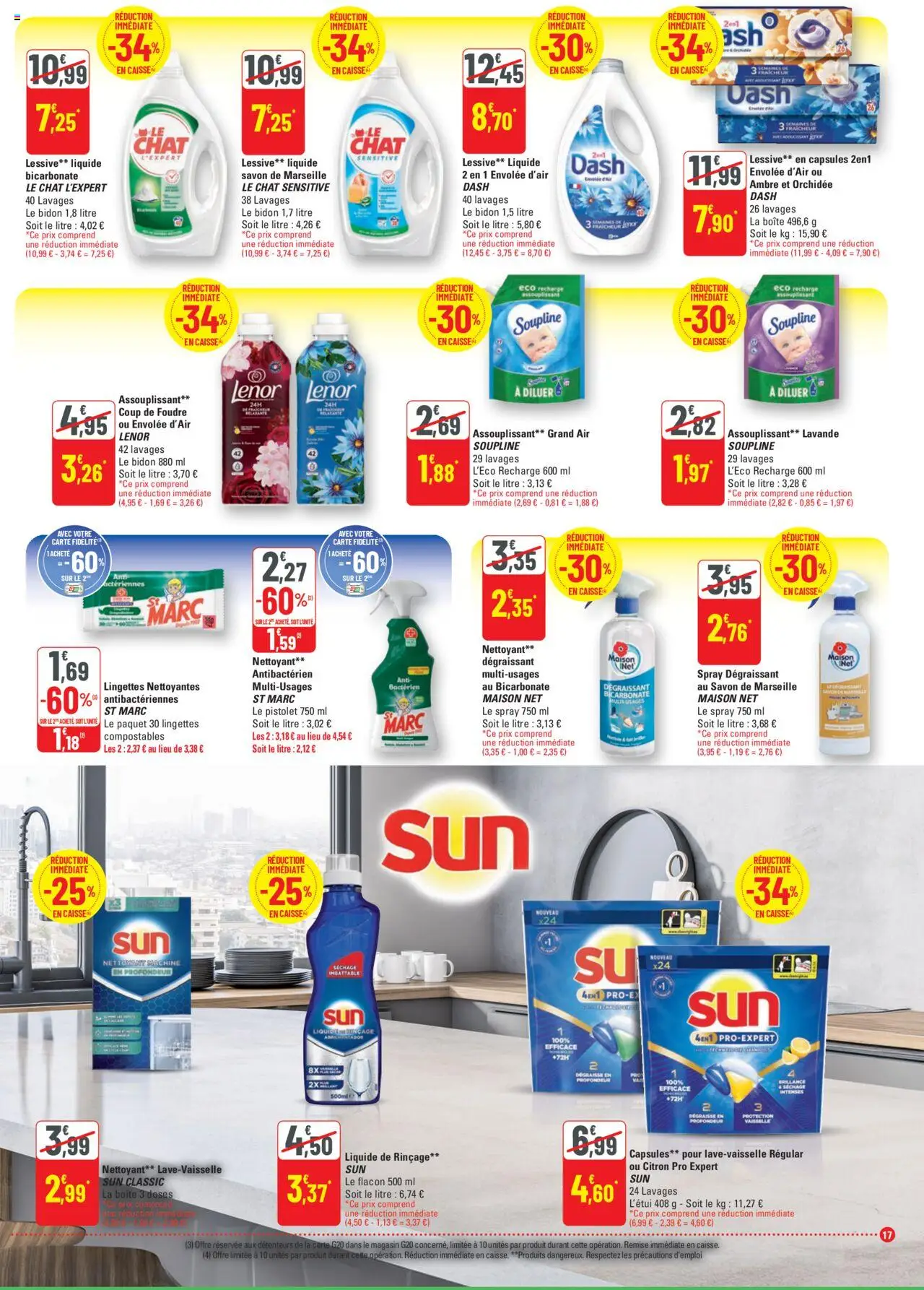 {H1} | Page: 17 | Produits: Citron, Savon de marseille, Lenor, Lessive