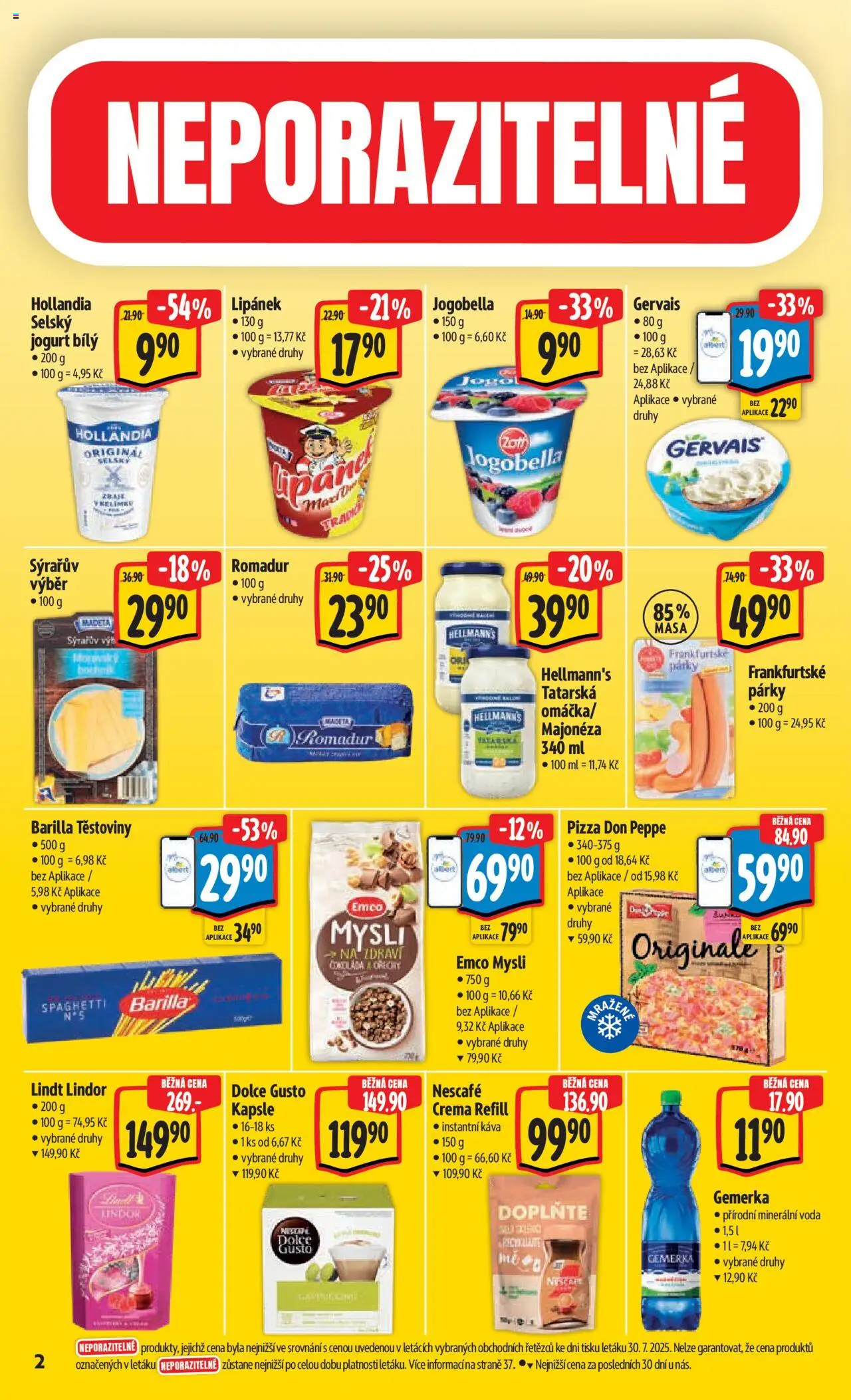 Albert leták - Hypermarket - Morava od 06.08.2025 | Strana: 6 | Produkty: Lipánek, Voda, Lindt lindor, Romadur