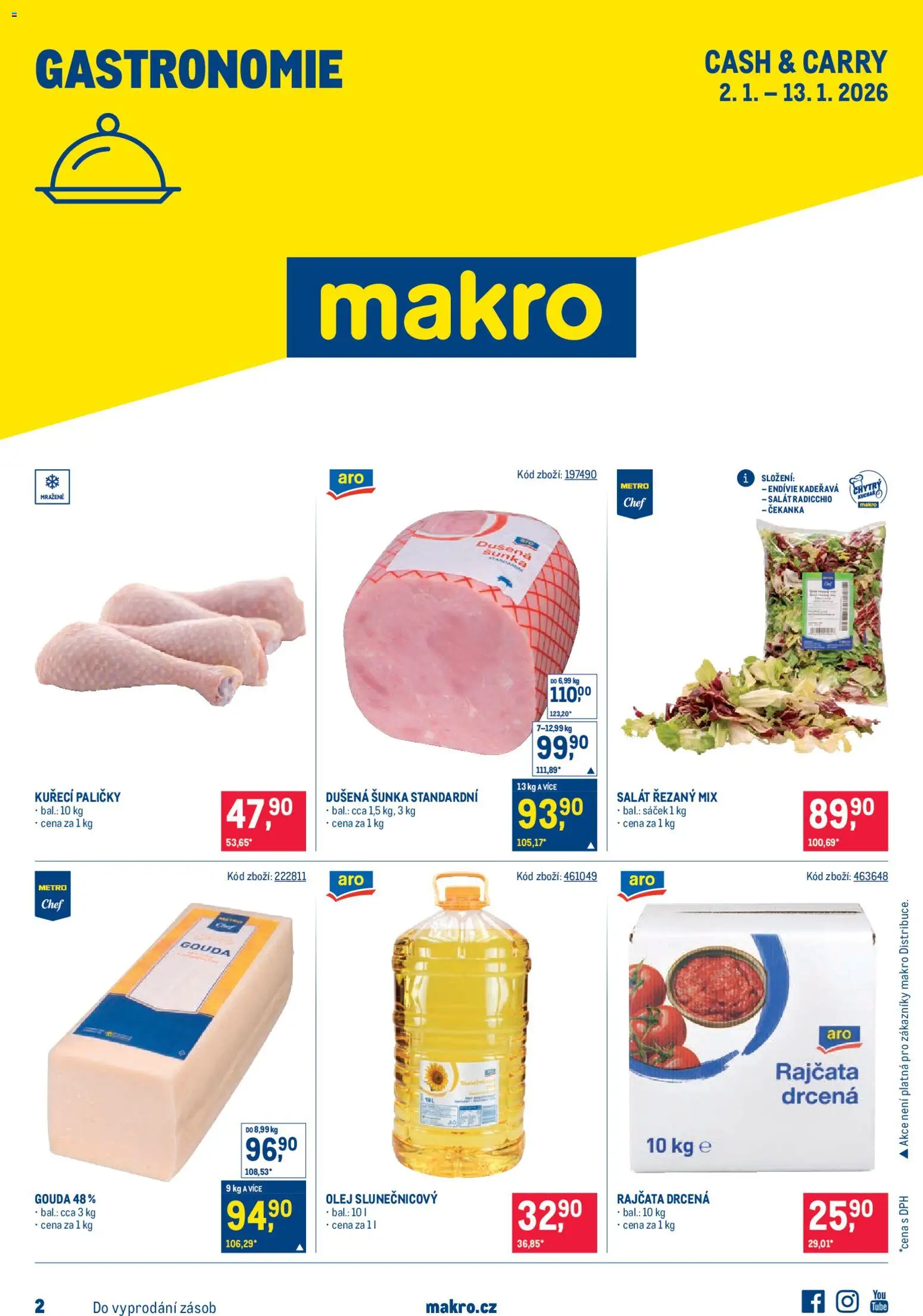 Makro leták - Gastronomie od 02.01.2026 | Strana: 1