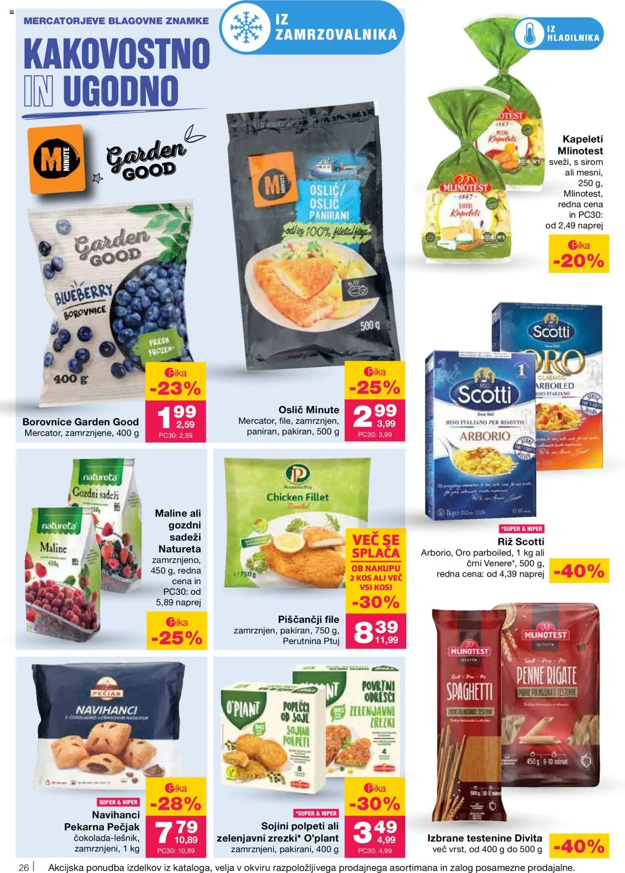 Mercator katalog │ velja od 12.06.2025 | Stran: 26 | Izdelki: Oslič, Kos, Zrezki, Maline