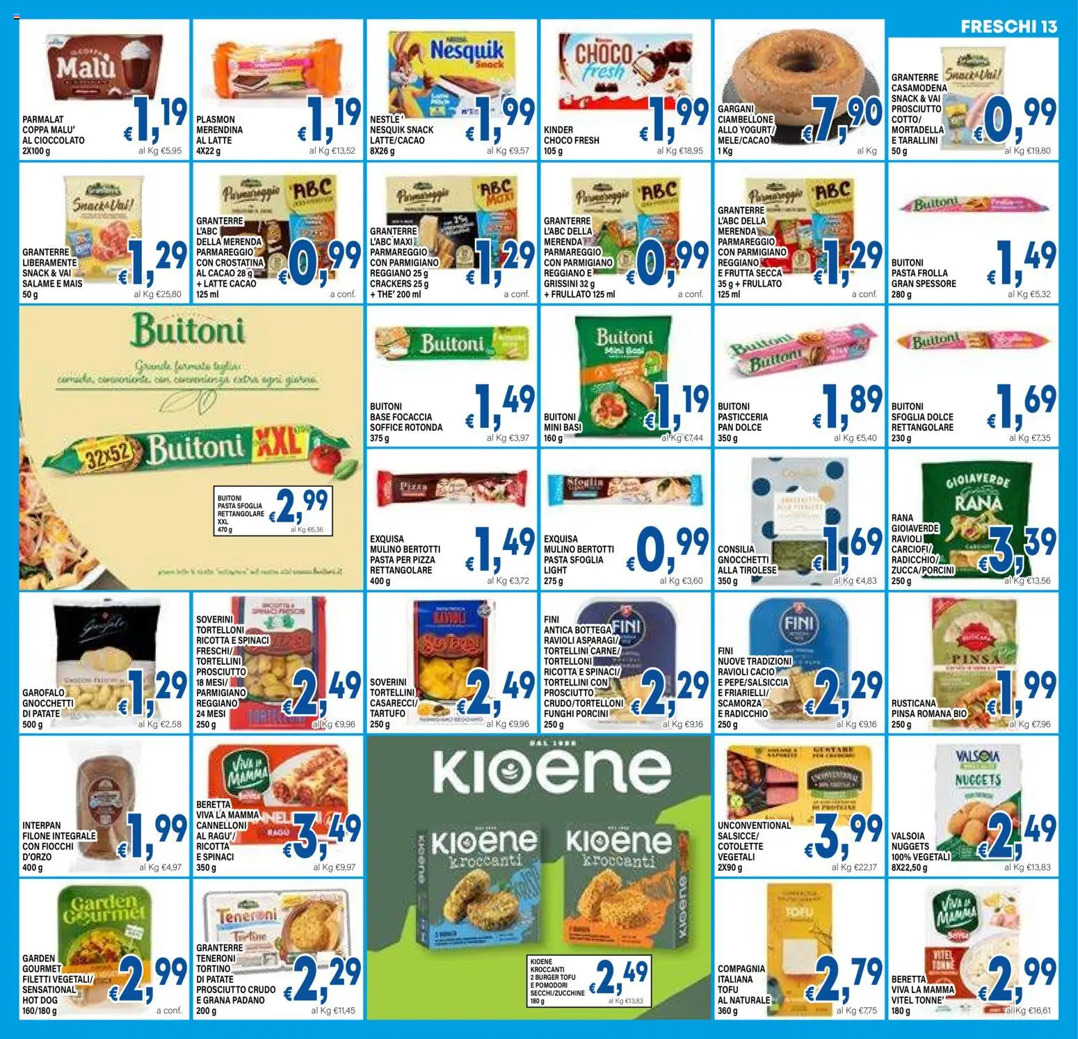 Volantino DEM del 07.04.2026 | Pagina: 13 | Prodotti: Prosciutto, Ricotta, Grissini, Parmigiano reggiano