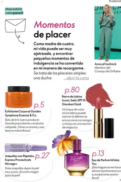 Vista previa Oriflame - Catálogo Campaña 5 válido desde el 01.04.2026 | Página: 3 | Productos: Fragancia, Barra de labios, Exfoliante corporal, Ducha