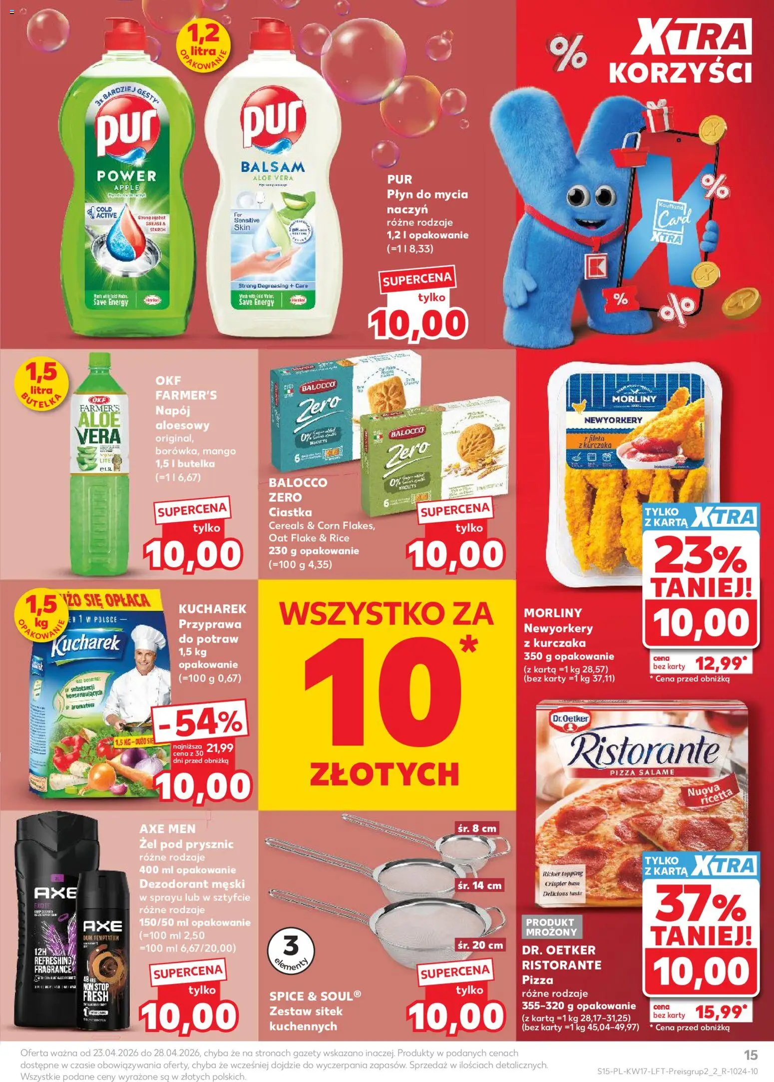 Kaufland gazetka od 23.04.2026 | Strona: 15 | Produkty: Karta, Prysznic, Żel pod prysznic, Płyn do mycia naczyń