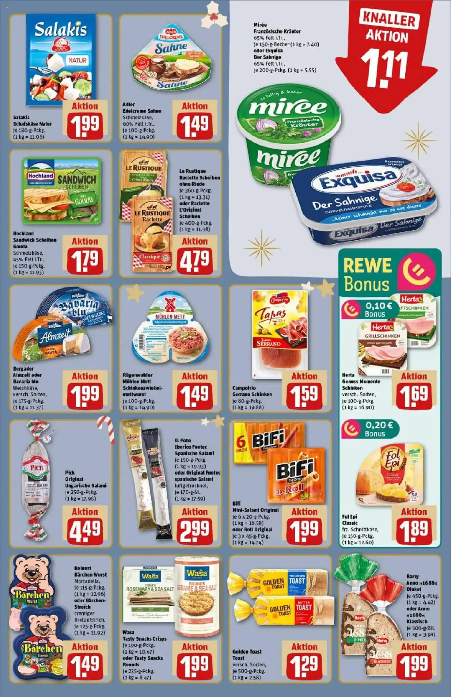 Rewe prospekt Stolberg / Breinig	 – gültig ab 01.12.2025 | Seite: 13 | Produkte: Serrano schinken, Schinken, Raclette, Sahne