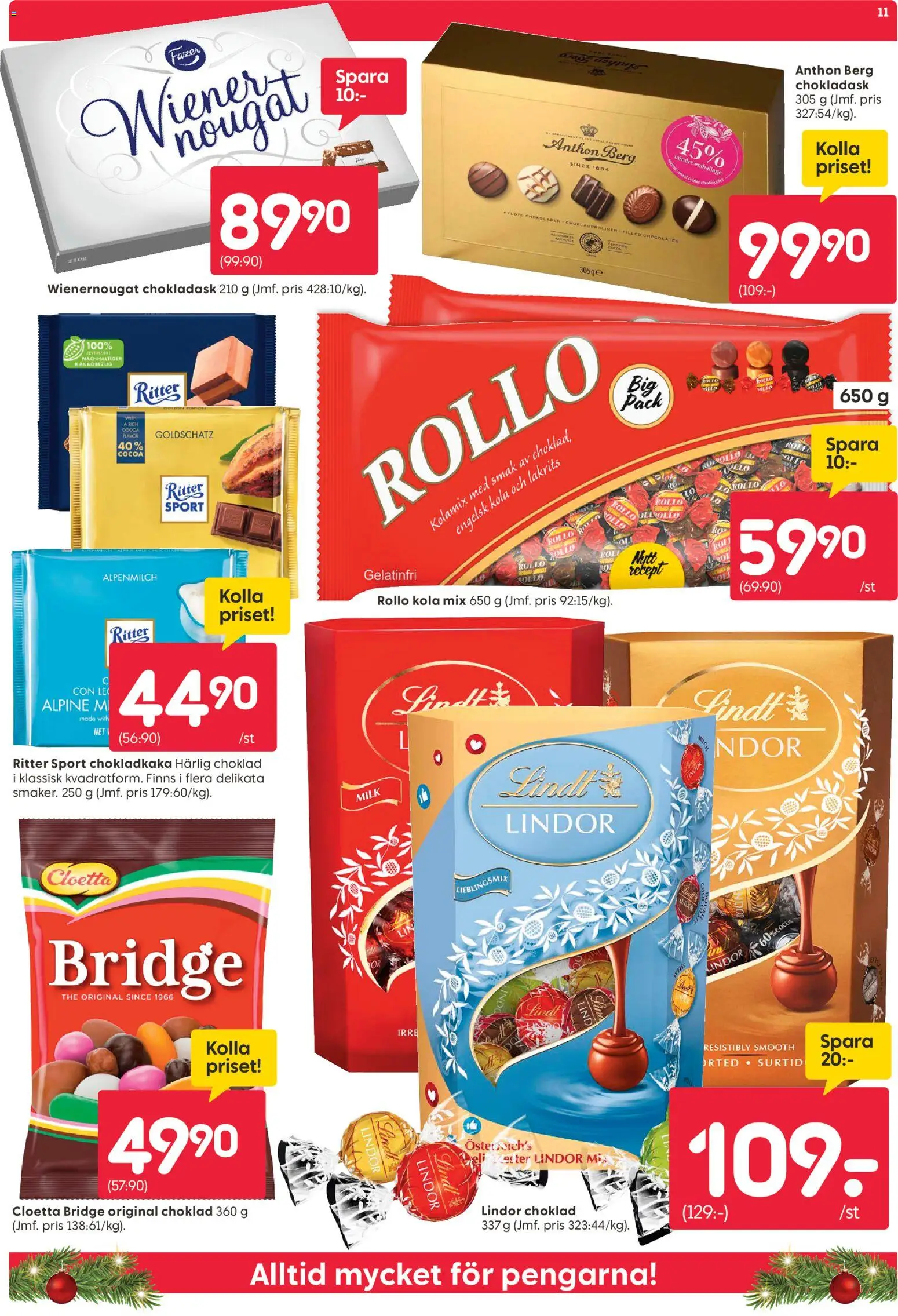 Rusta reklamblad aktuell från 15.12.2025 | Sida: 11 | Produkter: Lakrits, Chokladkaka, Choklad