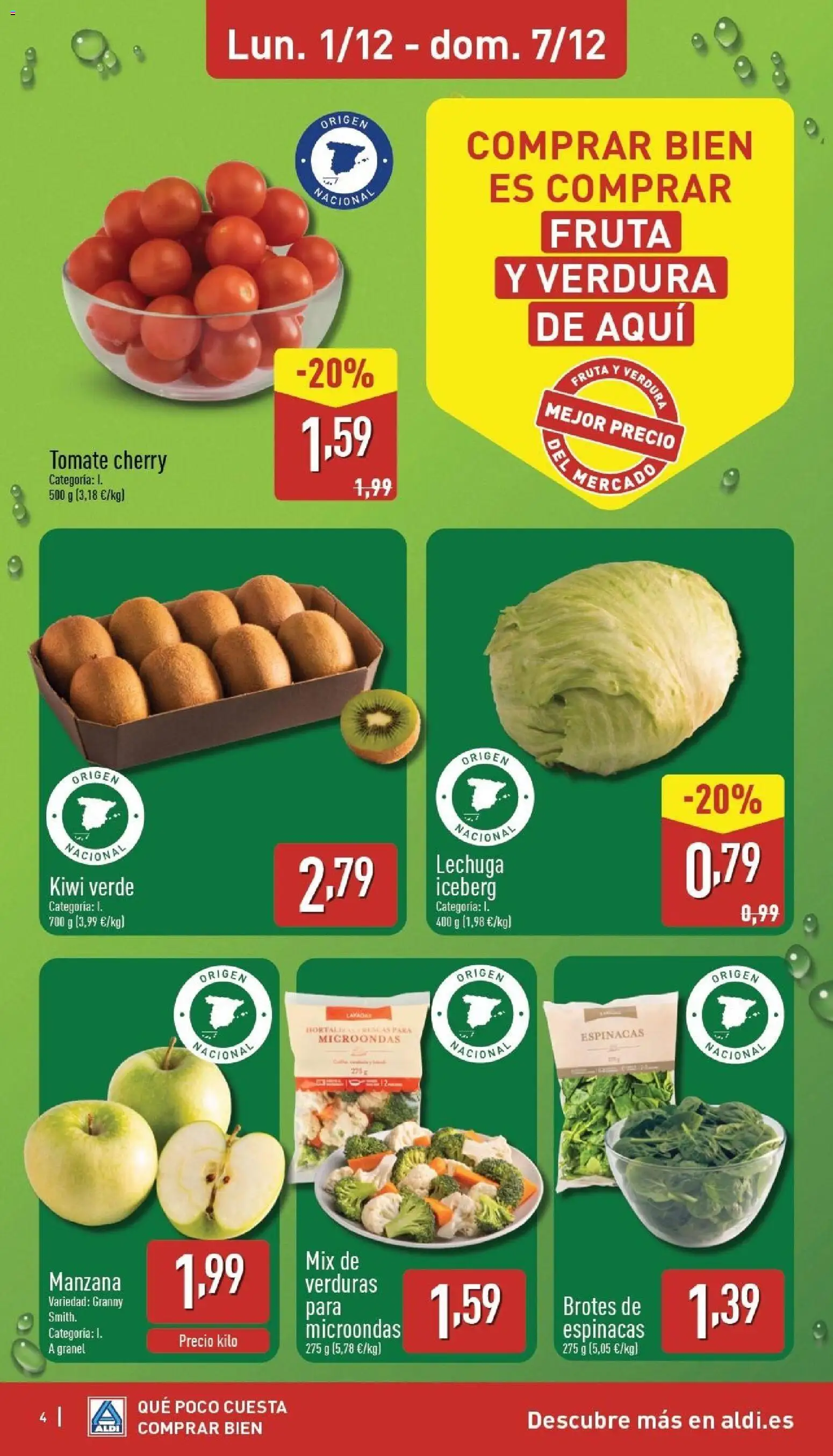Aldi folleto Baleares │ válido desde el 01.12.2025 | Página: 4 | Productos: Πορσελάνη, Kiwi, Manzana, Apple
