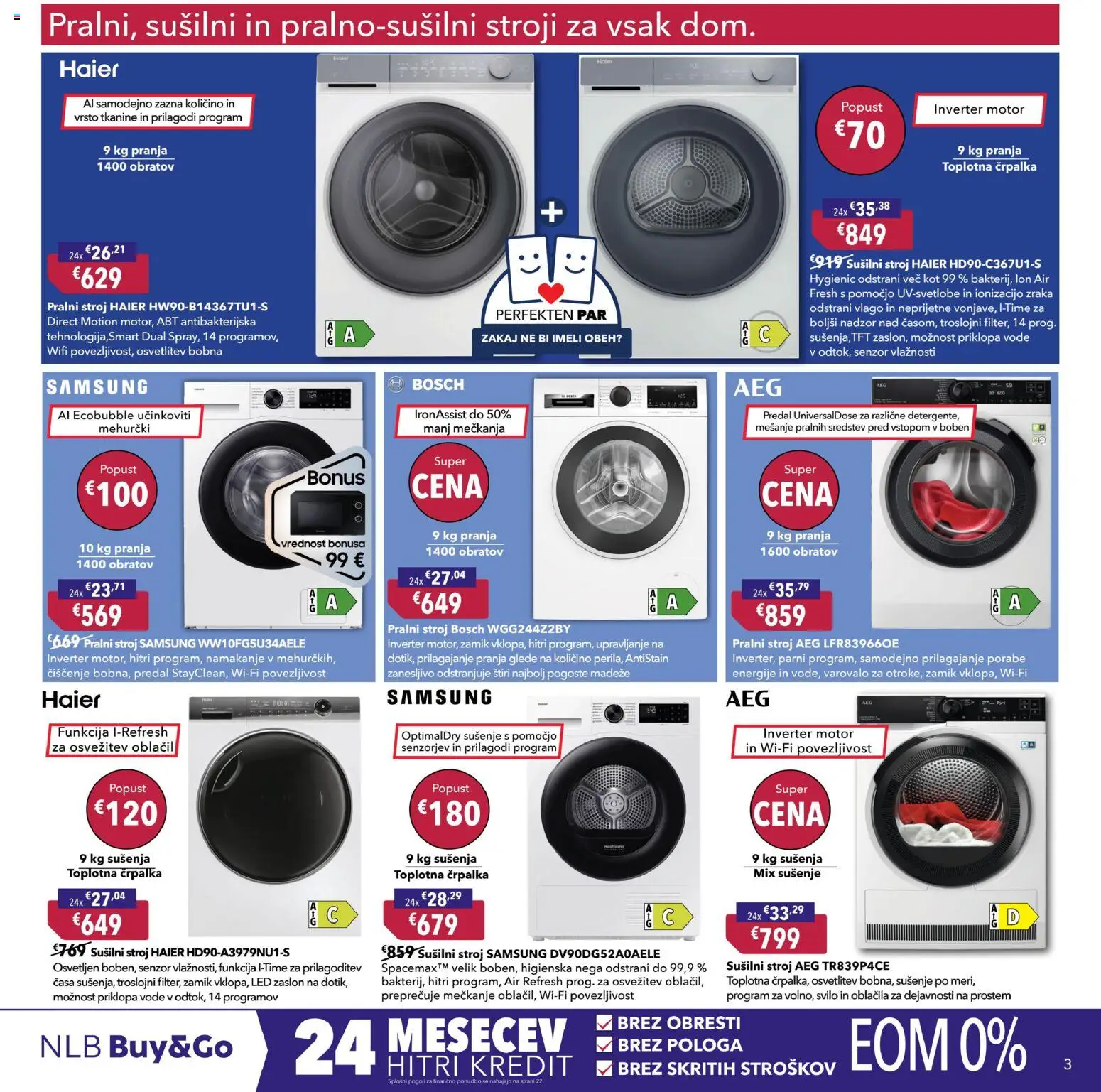 Novi Harvey Norman katalog ponudbe – veljaven od 14.01.2026 | Stran: 3 | Izdelki: Črpalka, Pralni stroj, Susilni stroj, Oblacila
